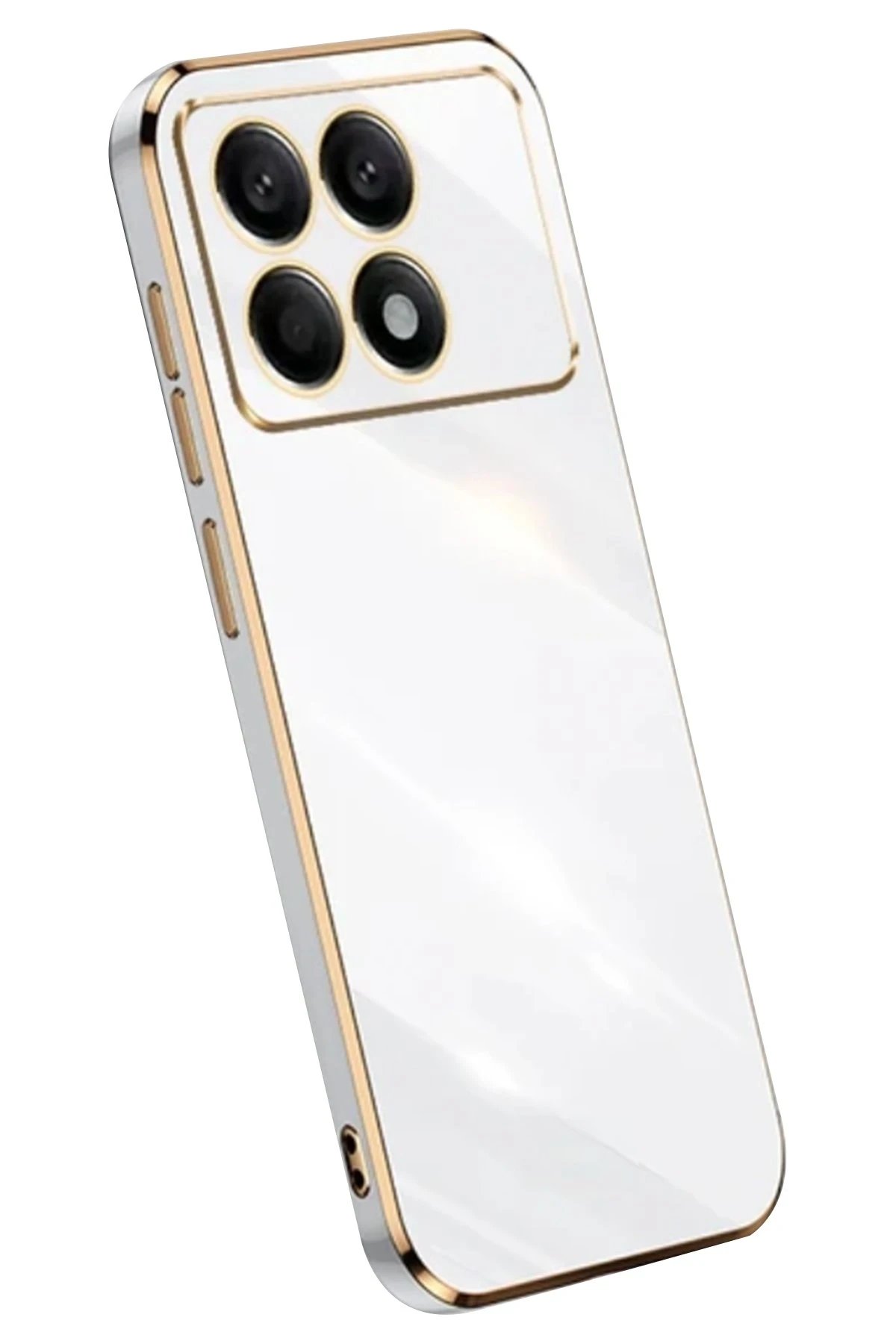 Xiaomi Poco X6 Pro Kılıf Volet Silikon - Beyaz-(5796)