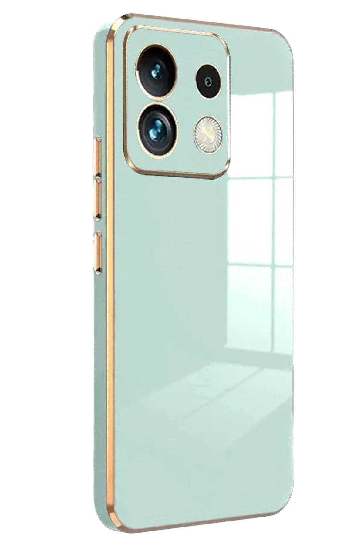 Xiaomi Redmi Note 13 4G Kılıf Volet Silikon - Açık Yeşil-(5796)