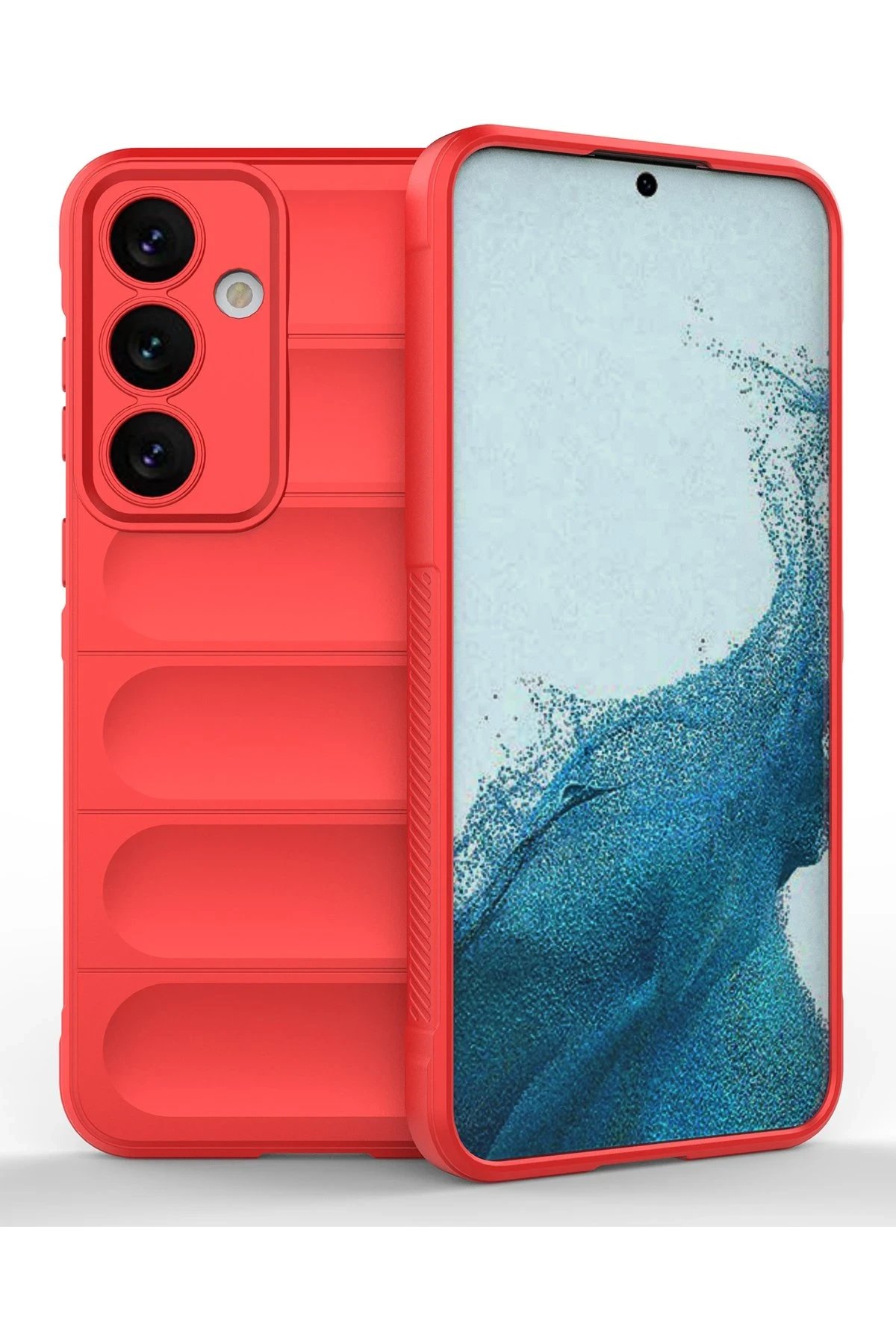 Samsung Galaxy S24 Kılıf Optimum Silikon - Kırmızı-(5796)