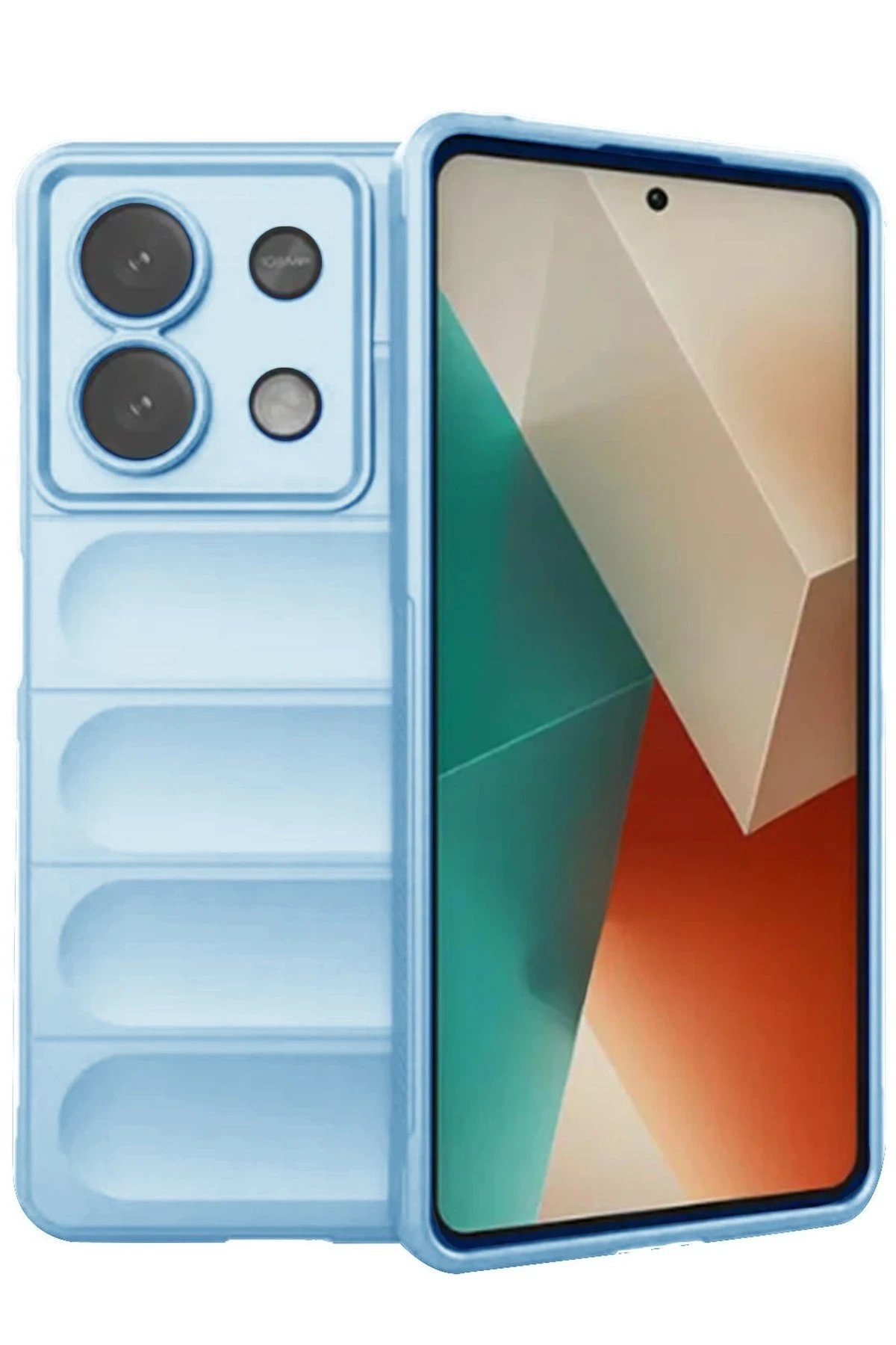 Xiaomi Poco X6 Kılıf Optimum Silikon - Sky Blue-(5796)
