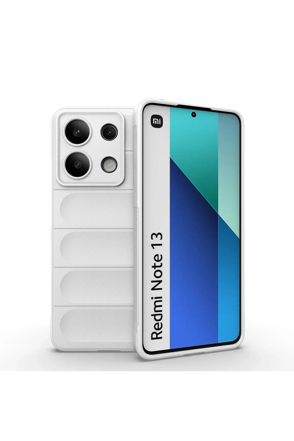 Xiaomi Redmi Note 13 4G Kılıf Optimum Silikon - Krem-(5796)