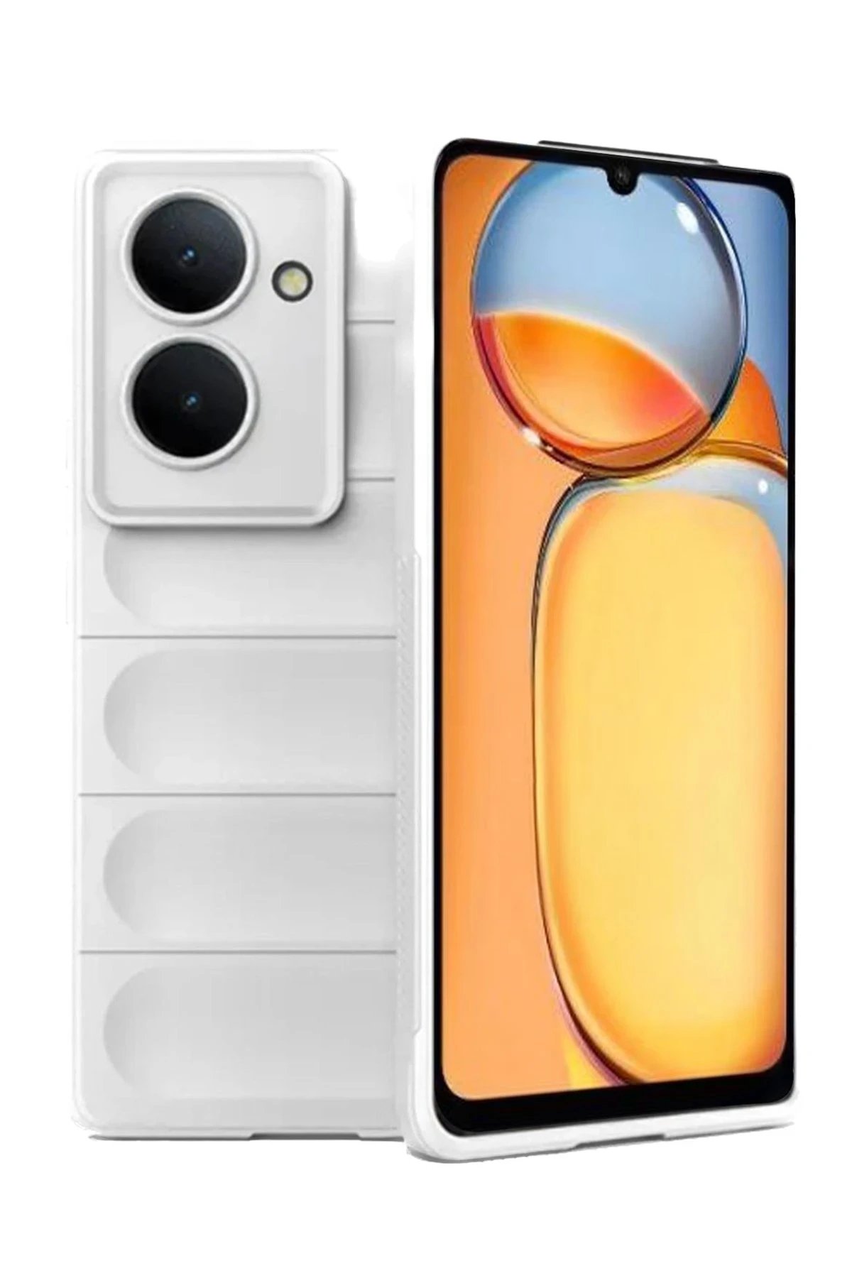 Xiaomi Redmi 13C Kılıf Optimum Silikon - Krem-(5796)