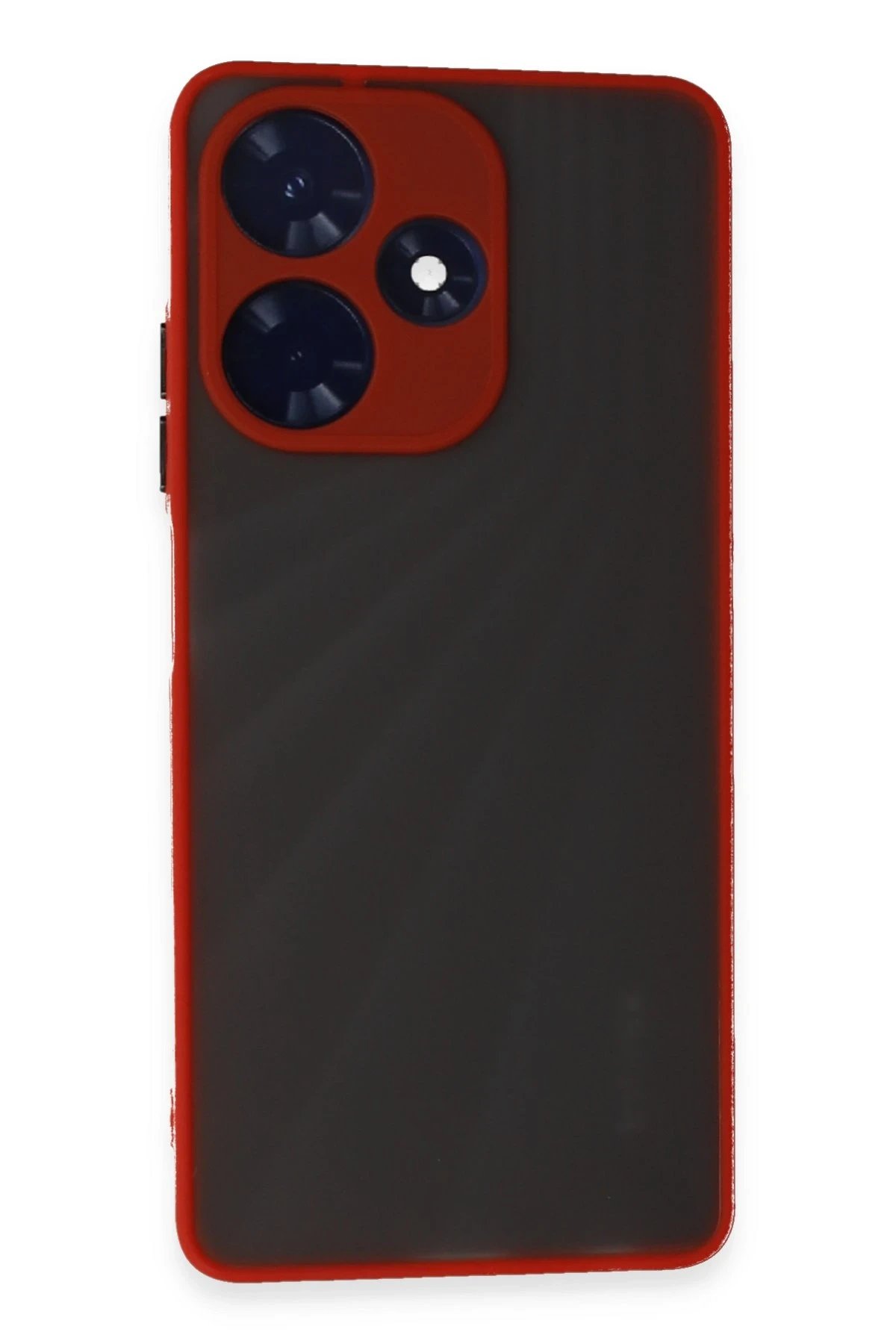 İnfinix Hot 30 4G Kılıf Montreal Silikon Kapak - Kırmızı-(5796)