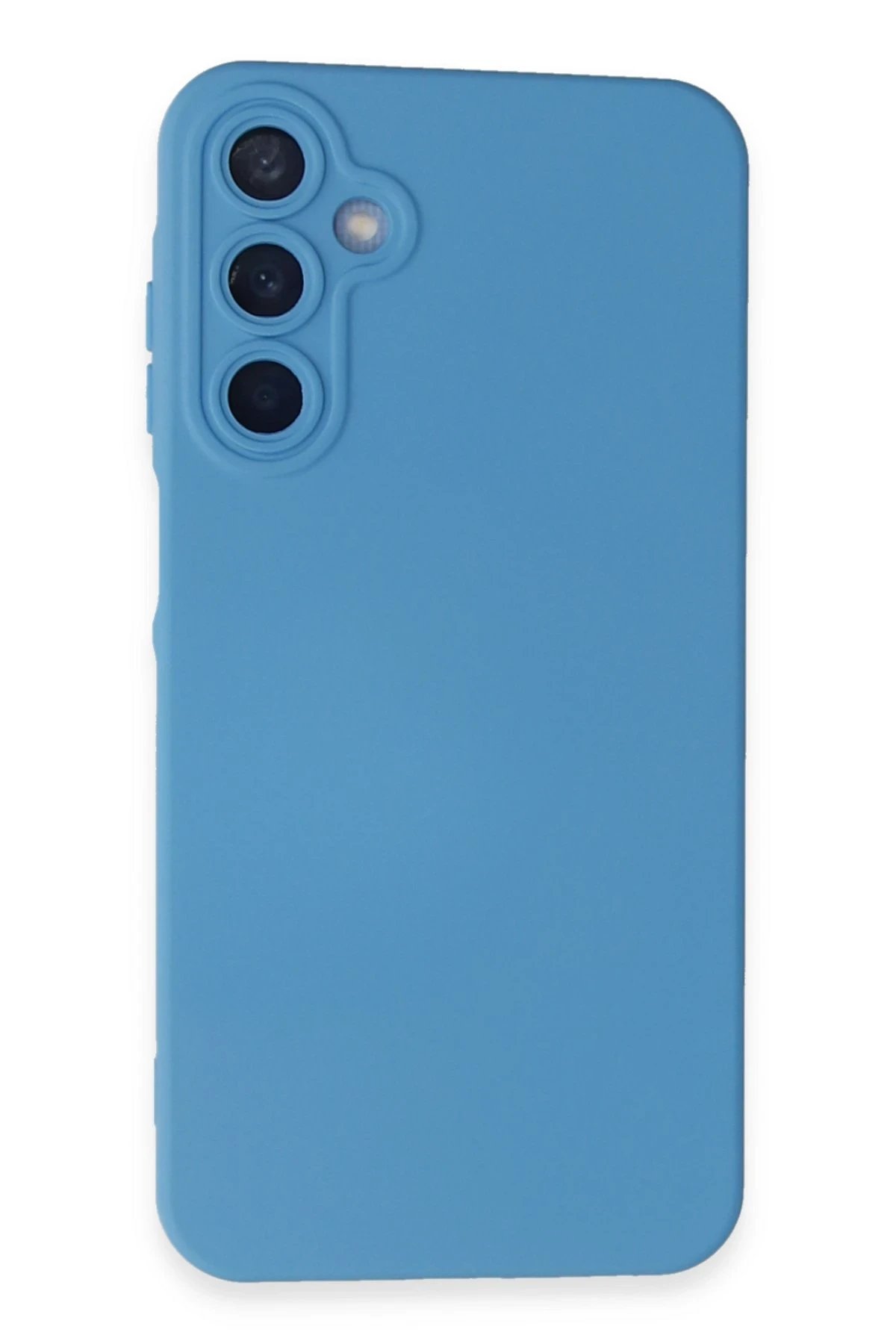 Samsung Galaxy A25 5G Kılıf Nano içi Kadife Silikon - Mavi-(5796)