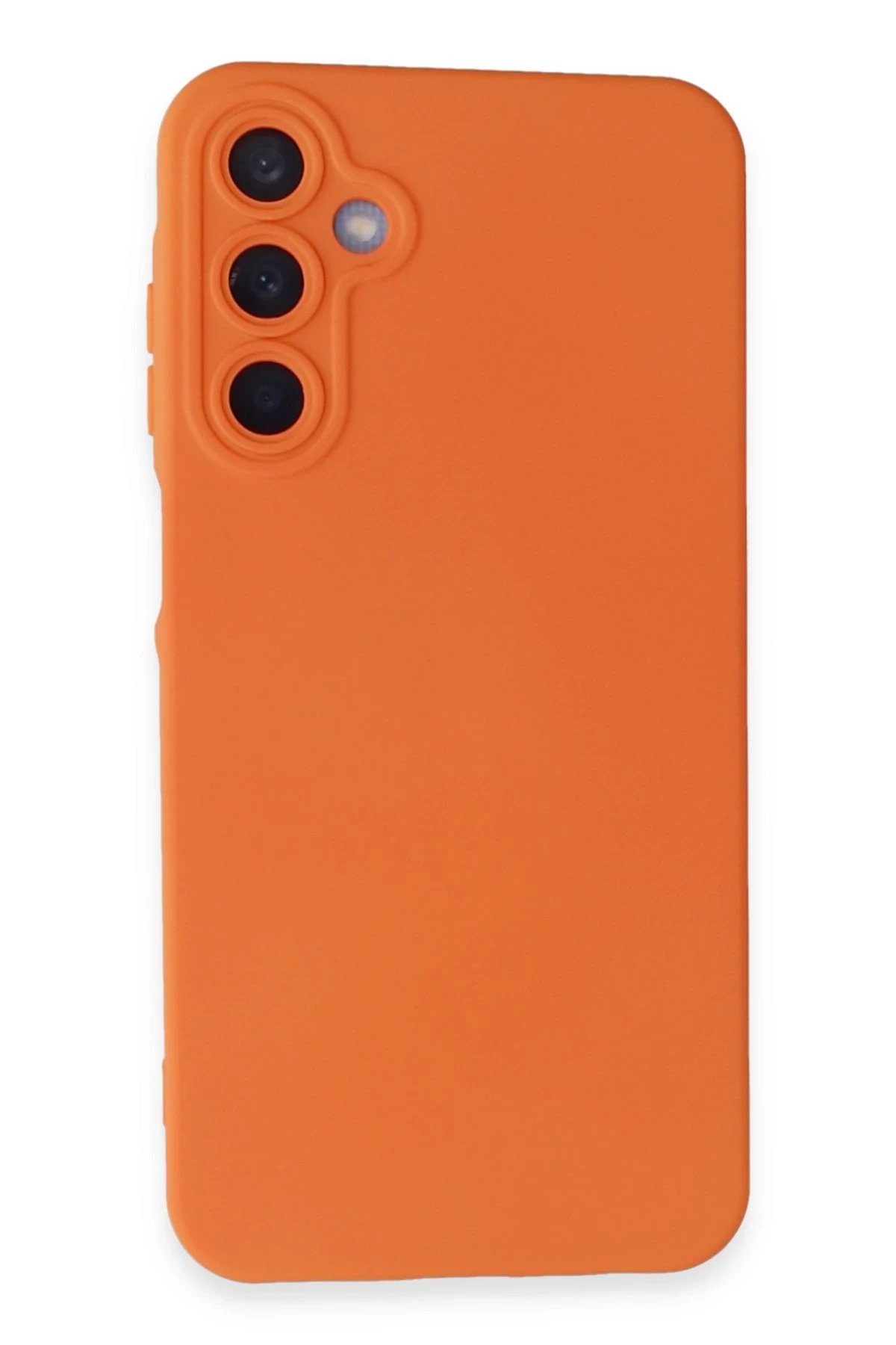 Samsung Galaxy A25 5G Kılıf Nano içi Kadife Silikon - Turuncu-(5796)