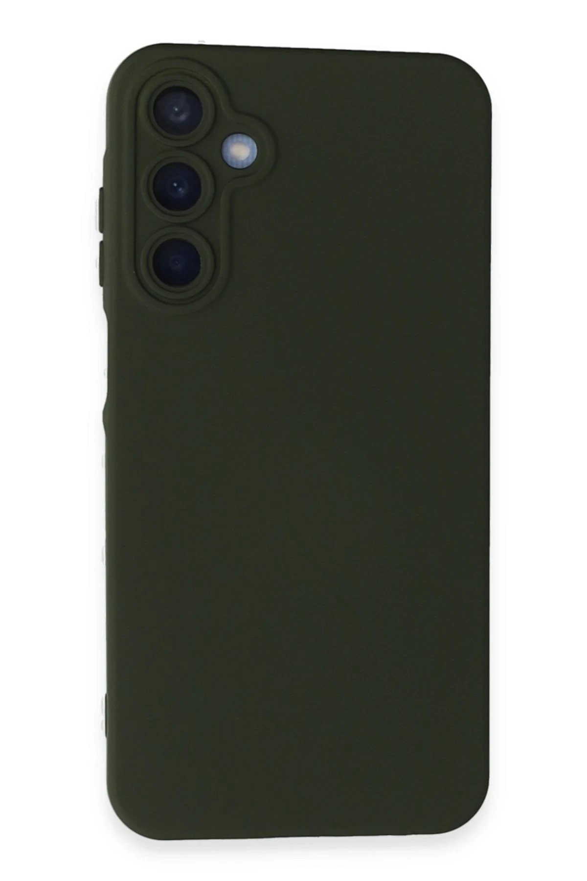 Samsung Galaxy A25 5G Kılıf Nano içi Kadife Silikon - Koyu Yeşil-(5796)