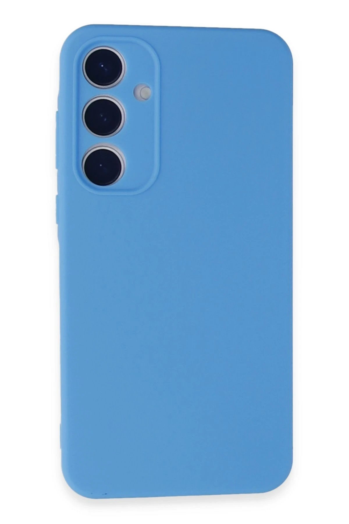 Samsung Galaxy A35 5G Kılıf Nano içi Kadife Silikon - Mavi-(5796)