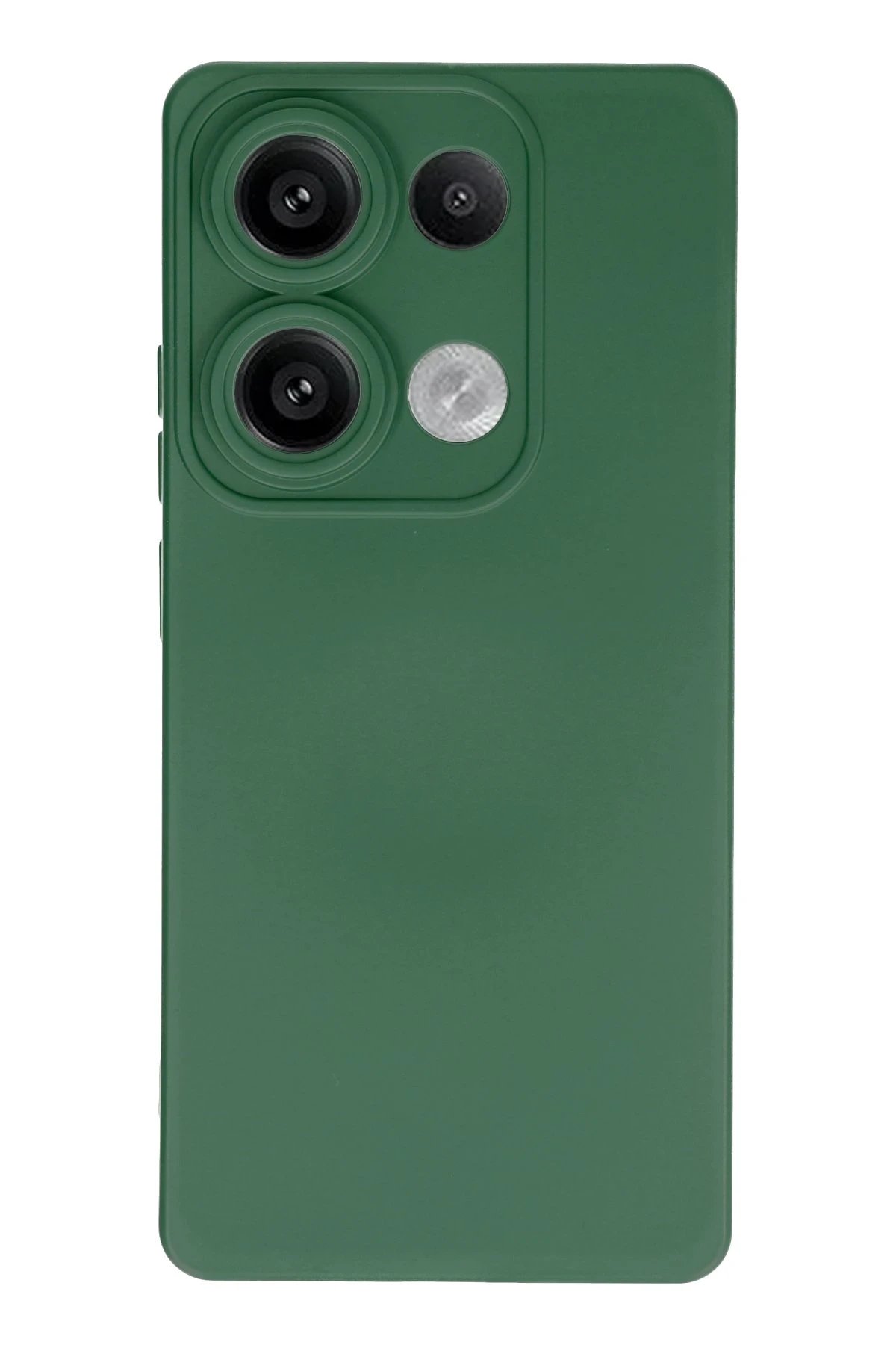 Xiaomi Redmi Note 13 Pro 4G Kılıf Nano içi Kadife Silikon - Koyu Yeşil-(5796)