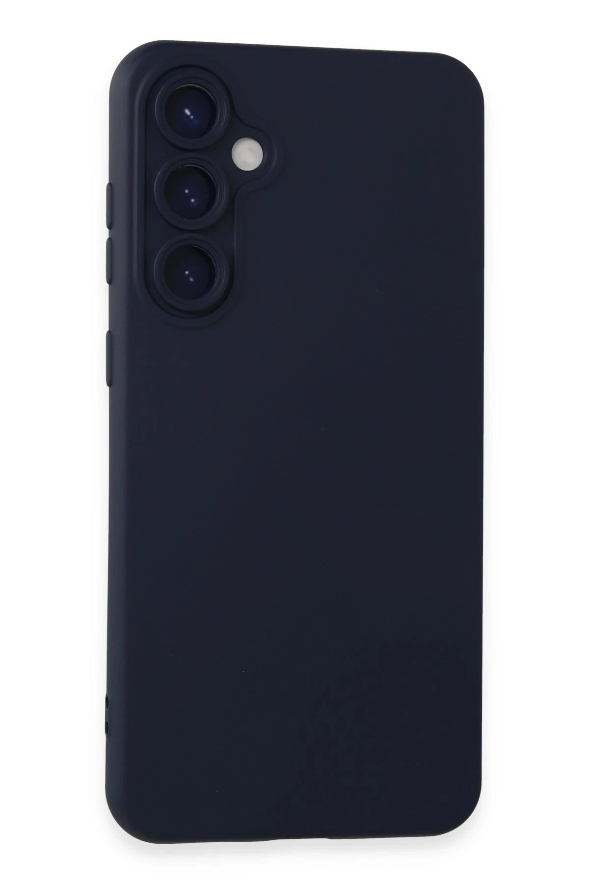 Samsung Galaxy S24 Kılıf Nano içi Kadife Silikon - Lacivert-(5796)