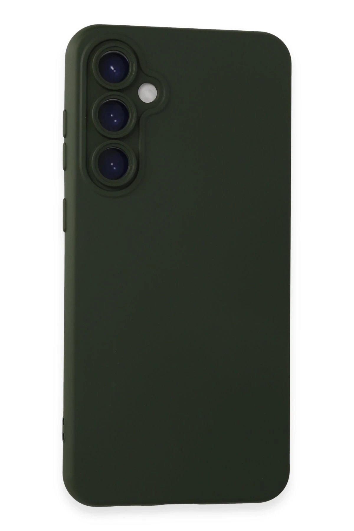 Samsung Galaxy S24 Kılıf Nano içi Kadife Silikon - Koyu Yeşil-(5796)