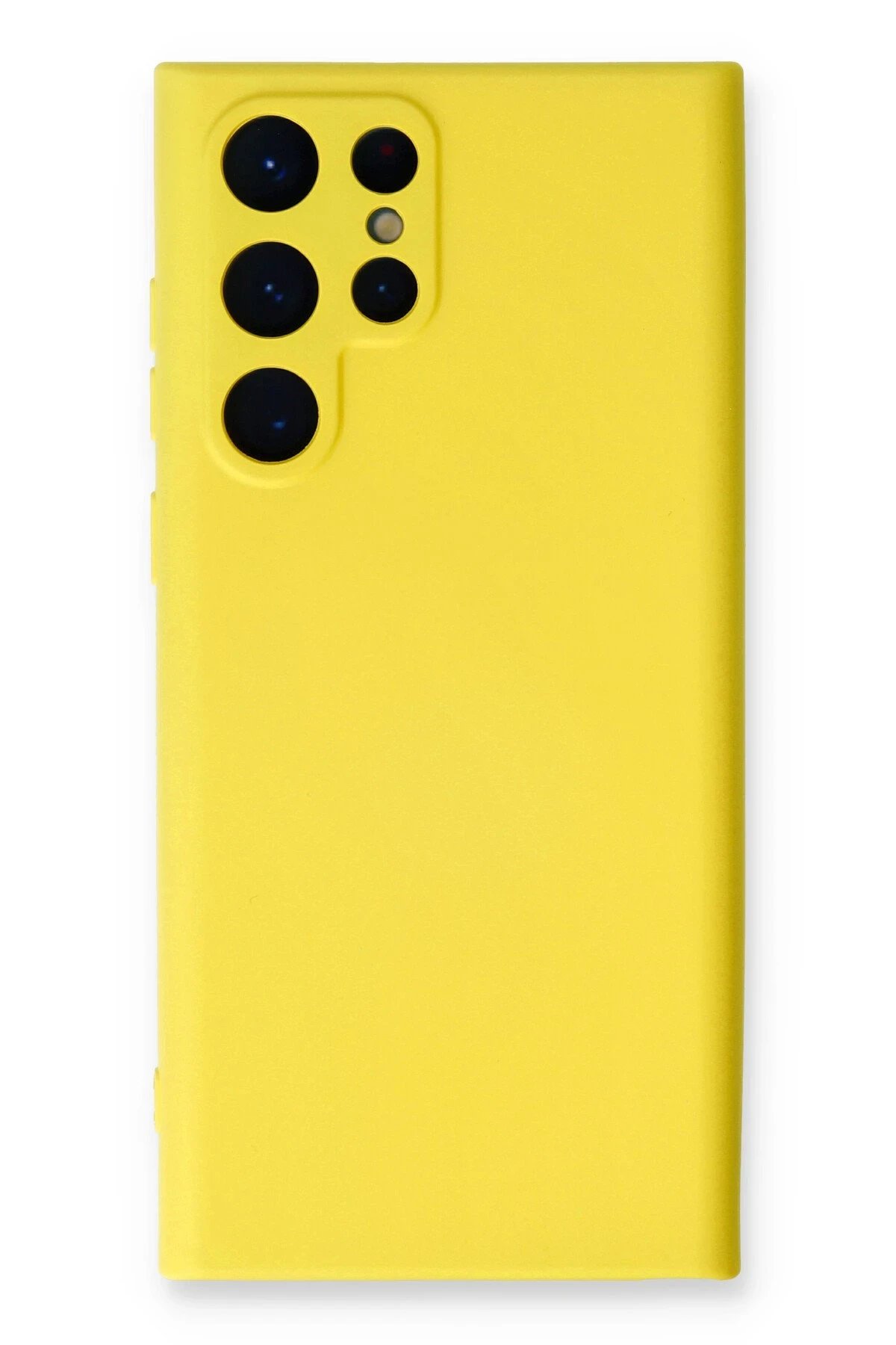 Samsung Galaxy S24 Ultra Kılıf Nano içi Kadife Silikon - Sarı-(5796)