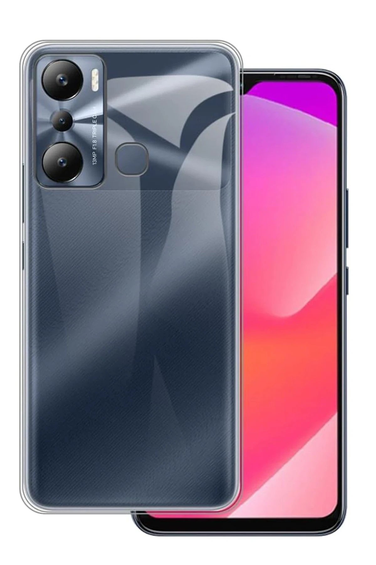 İnfinix Hot 20i Kılıf Lüx Şeffaf Silikon-(5796)