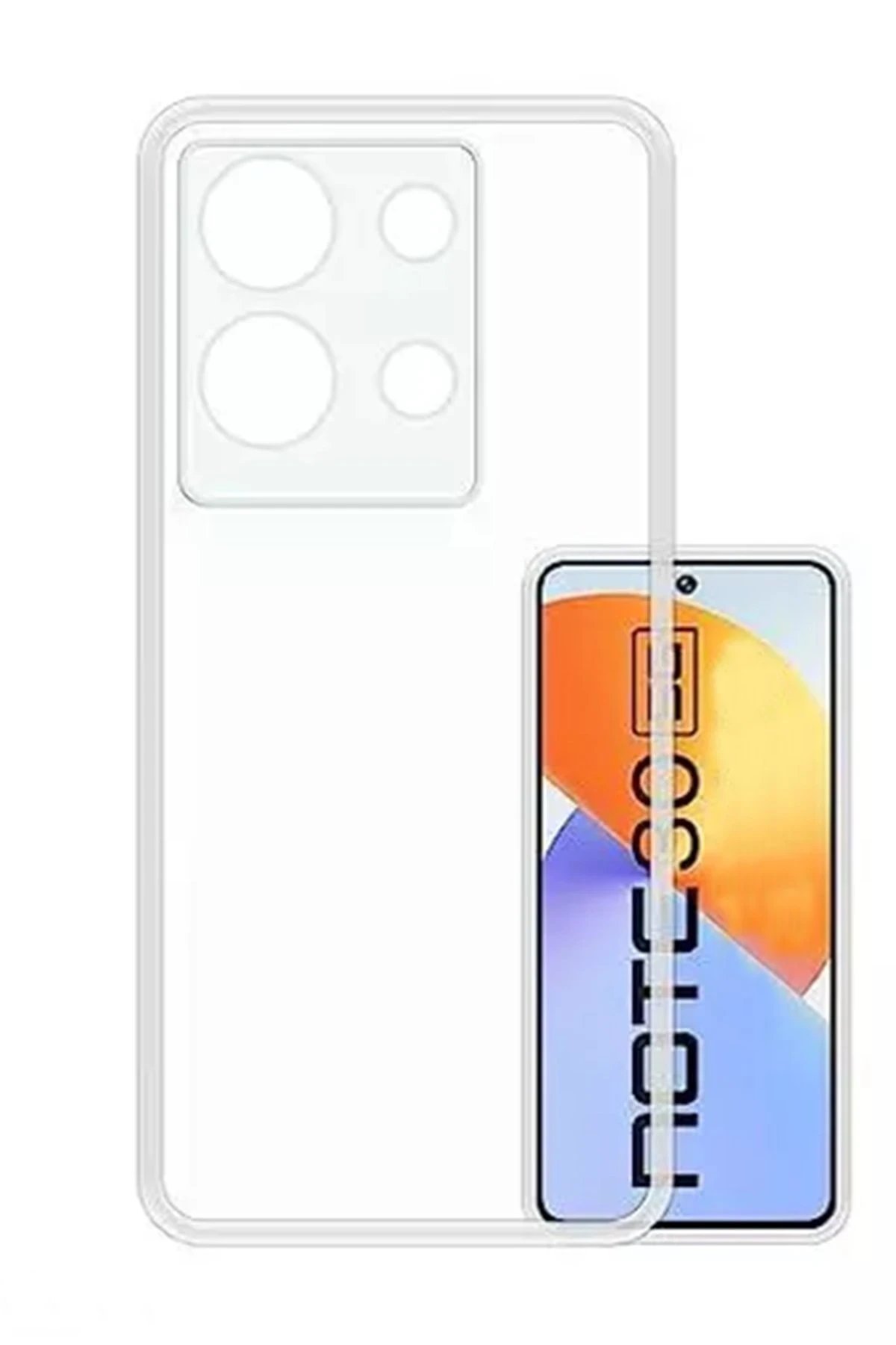 İnfinix Note 30 Kılıf Lüx Şeffaf Silikon-(5796)