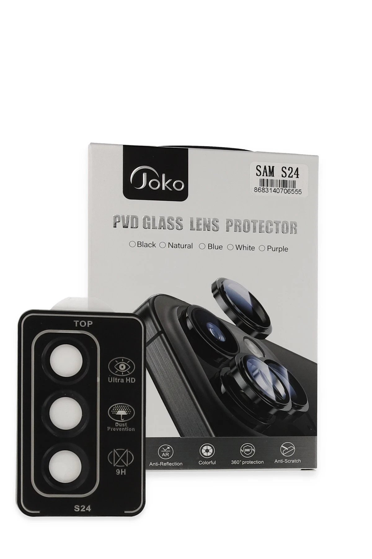 Samsung Galaxy S24 PVD Metal Kamera Lens - Siyah-(5796)