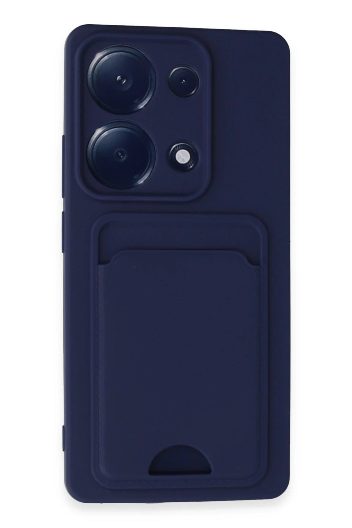 Xiaomi Redmi Note 13 Pro 4G Kılıf Kelvin Kartvizitli Silikon - Lacivert-(5796)