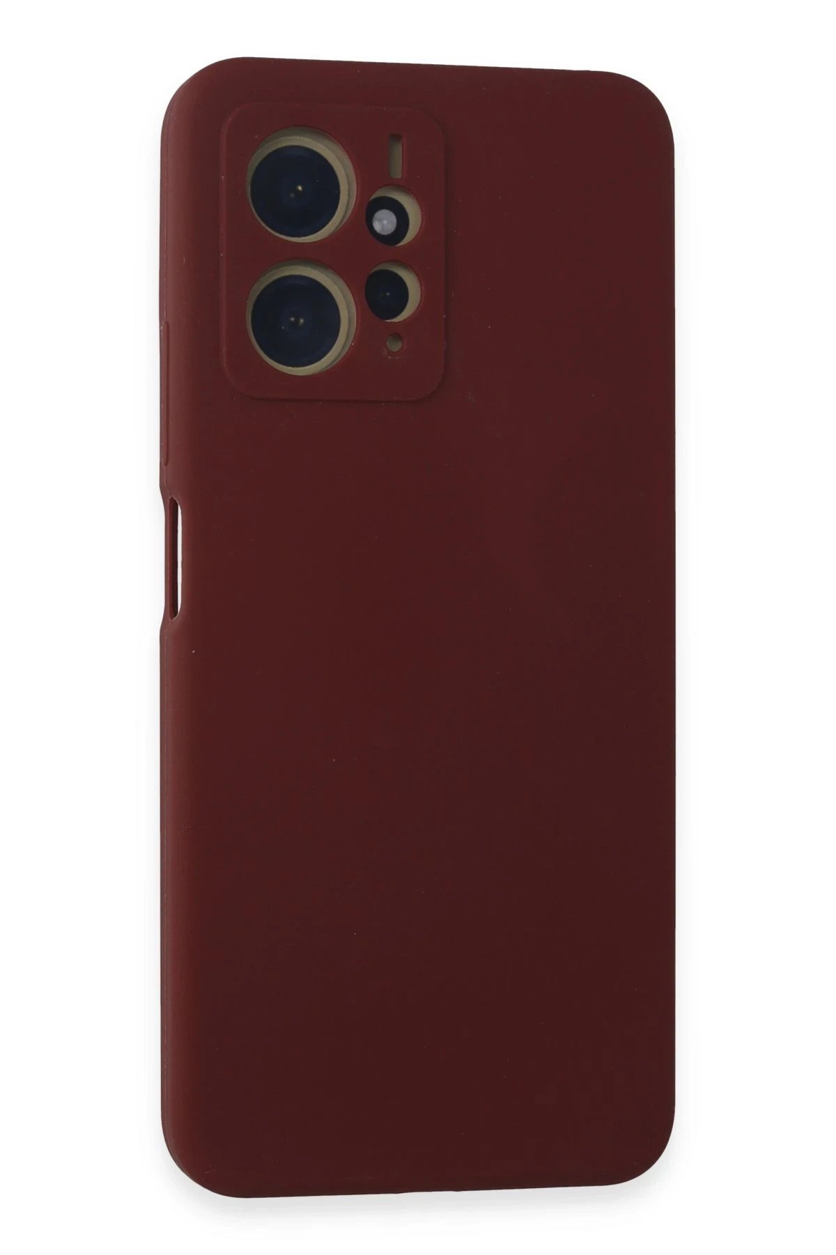 Xiaomi Redmi Note 12 4G Kılıf Nano içi Kadife Silikon - Bordo-(5796)