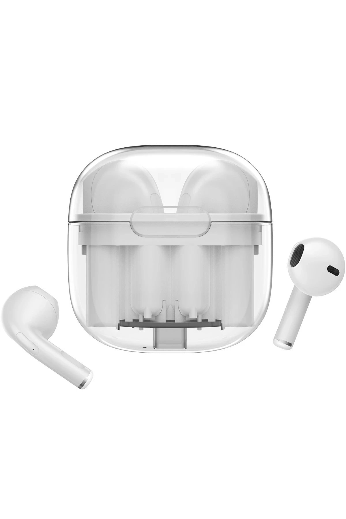 LS-09 Bluetooth 5.3 TWS Kablosuz Airpods Kulaklık - Gümüş-(5796)