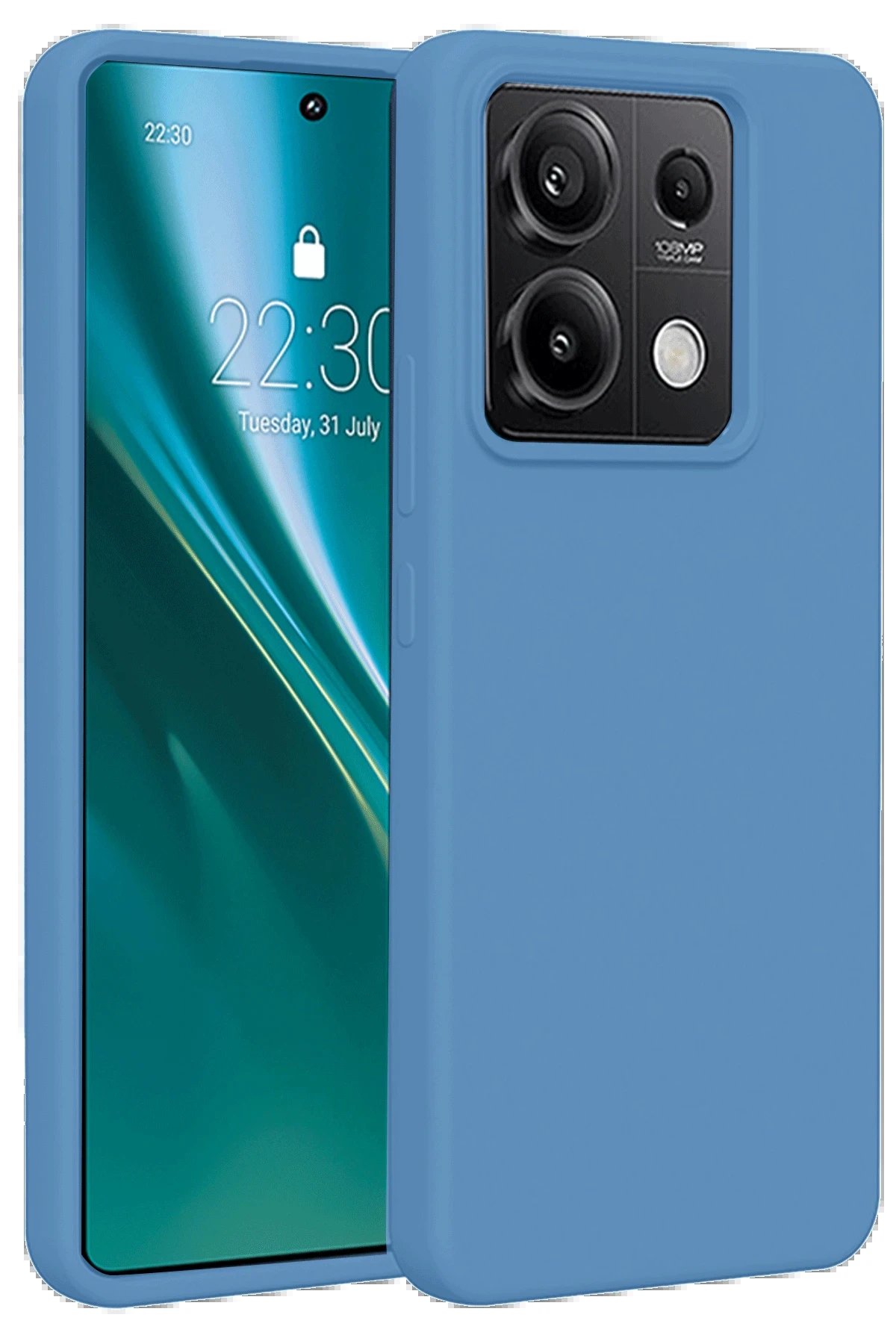 Xiaomi Redmi Note 13 Pro 5G Kılıf First Silikon - Mavi-(5796)