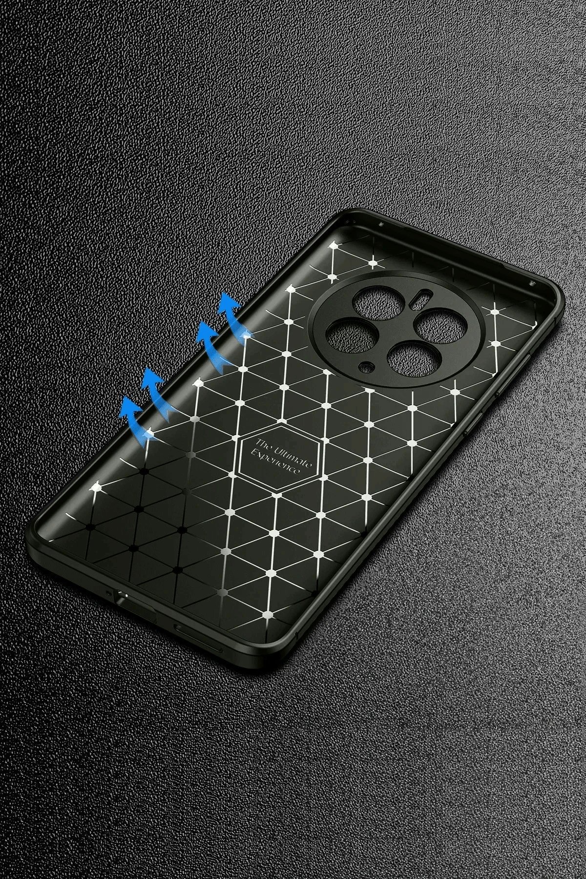 Realme 12 Pro Plus Kılıf Auto Focus Karbon Kapak - Siyah-(5796)