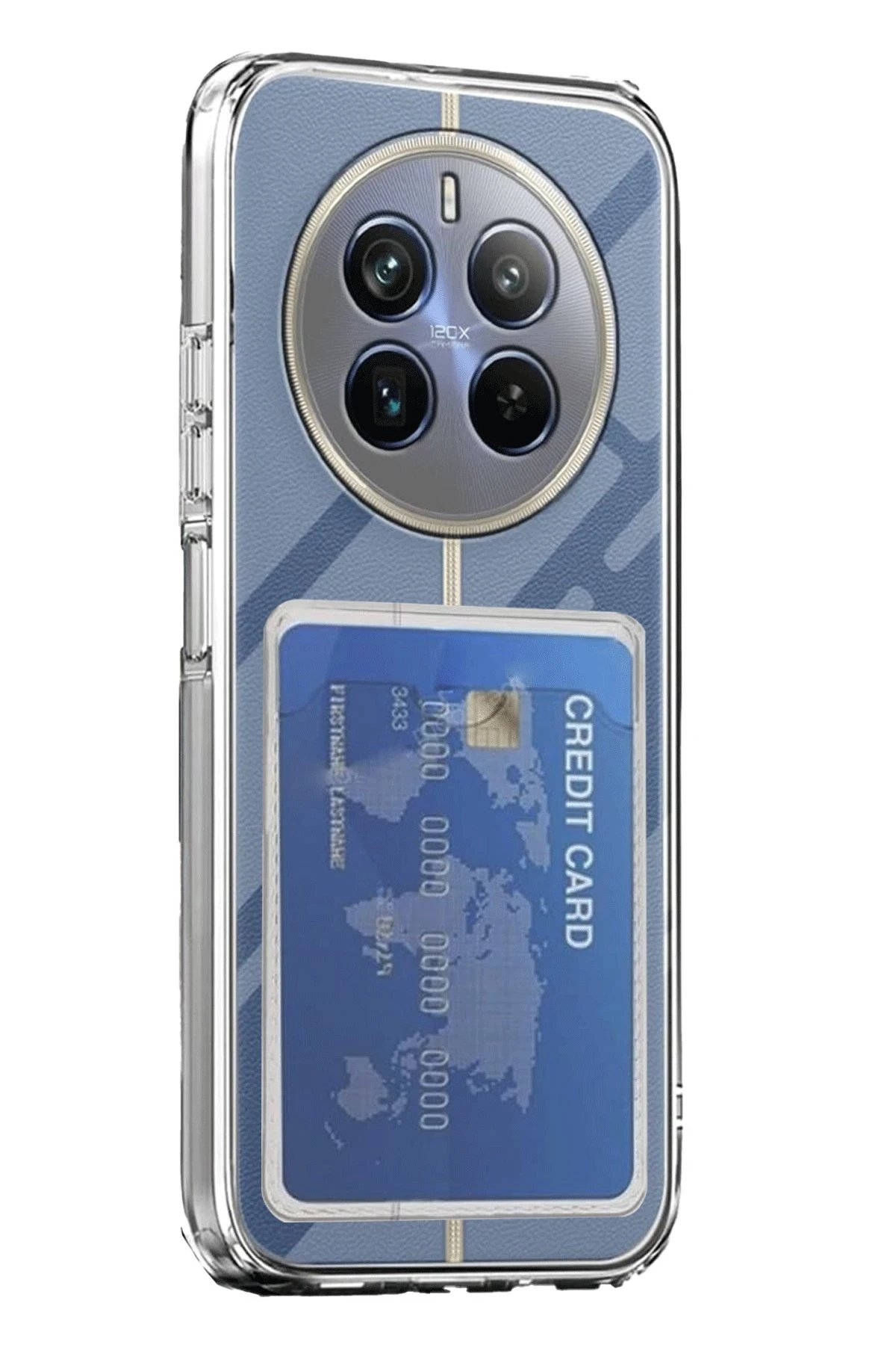 Realme 12 Pro Kılıf Kart Şeffaf Silikon - Şeffaf-(5796)