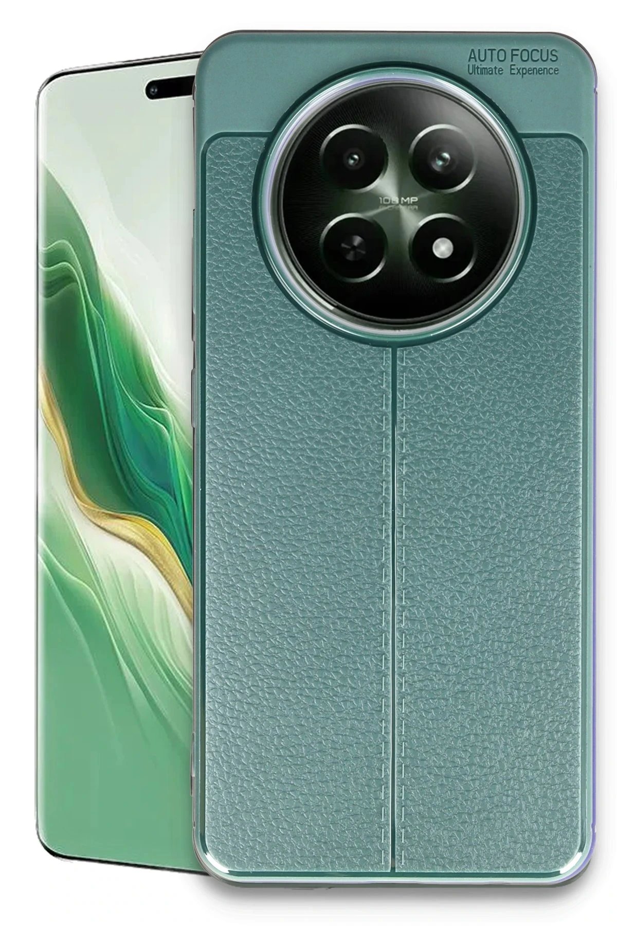 Realme 12 5G Kılıf Auto Focus Kapak - Koyu Yeşil-(5796)