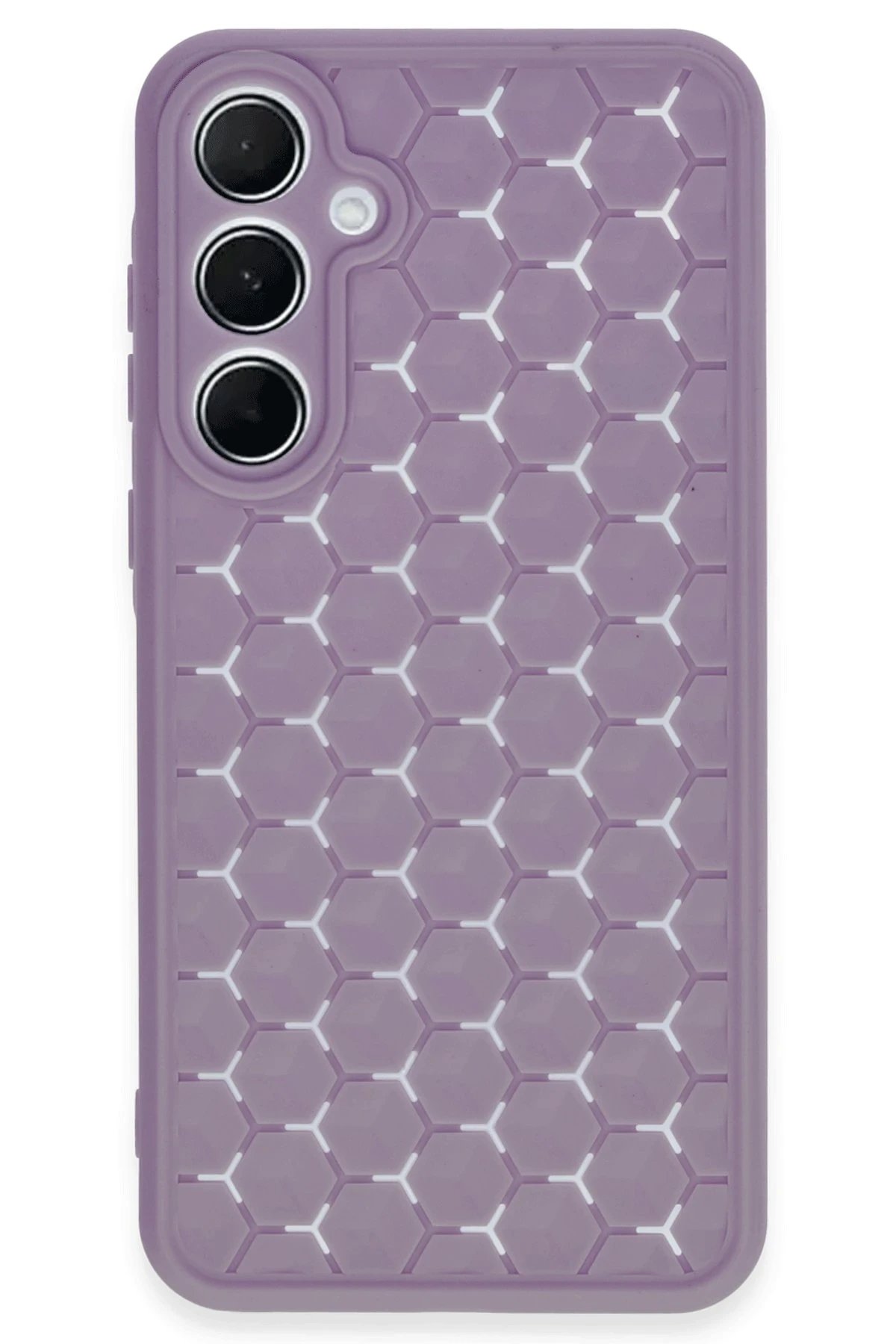 Samsung Galaxy A25 5G Kılıf Petek Silikon Kapak - Lila-(5796)