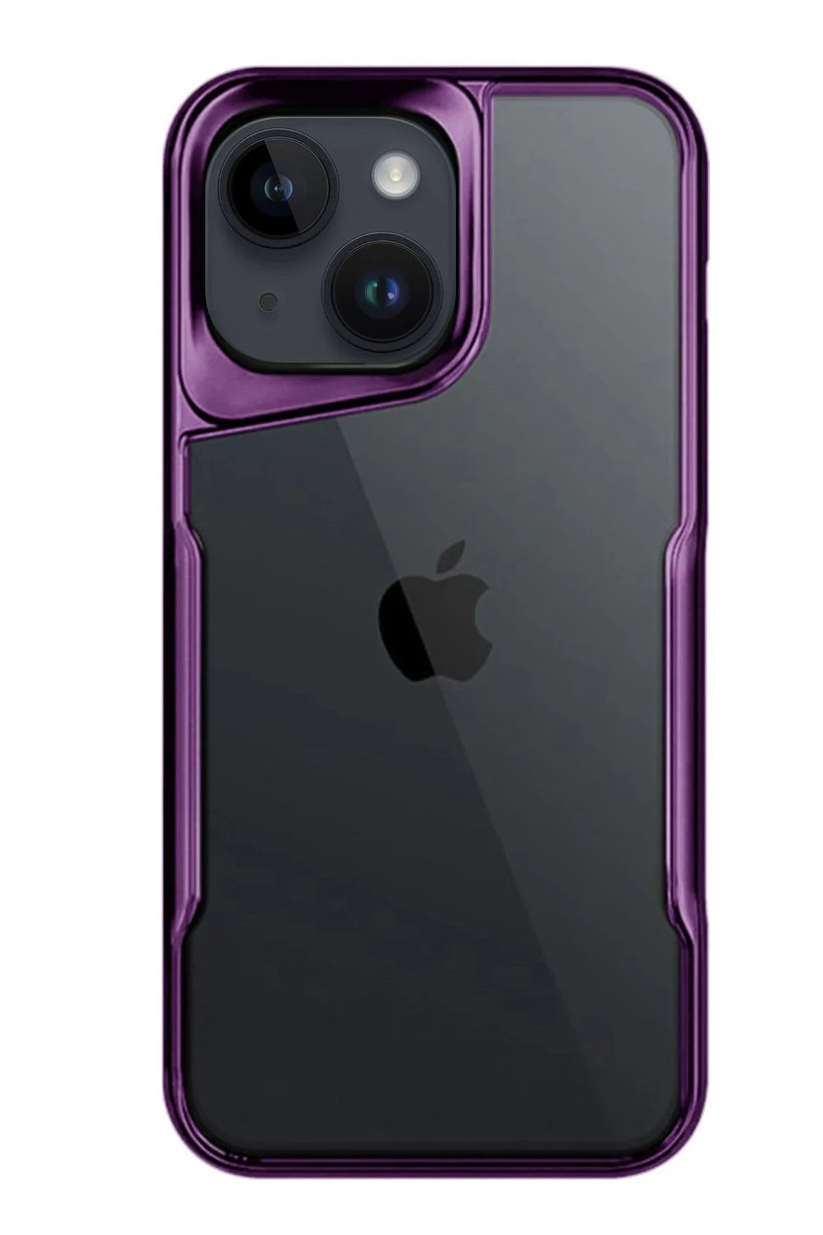 iPhone 15 Kılıf Boyi Silikon Kapak - Derin Mor-(5796)