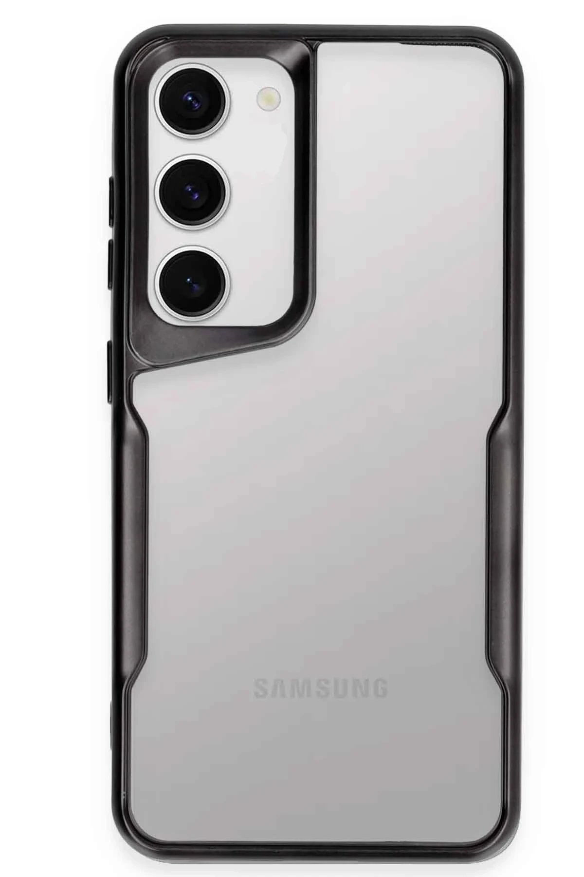 Samsung Galaxy S23 Kılıf Boyi Silikon Kapak - Siyah-(5796)