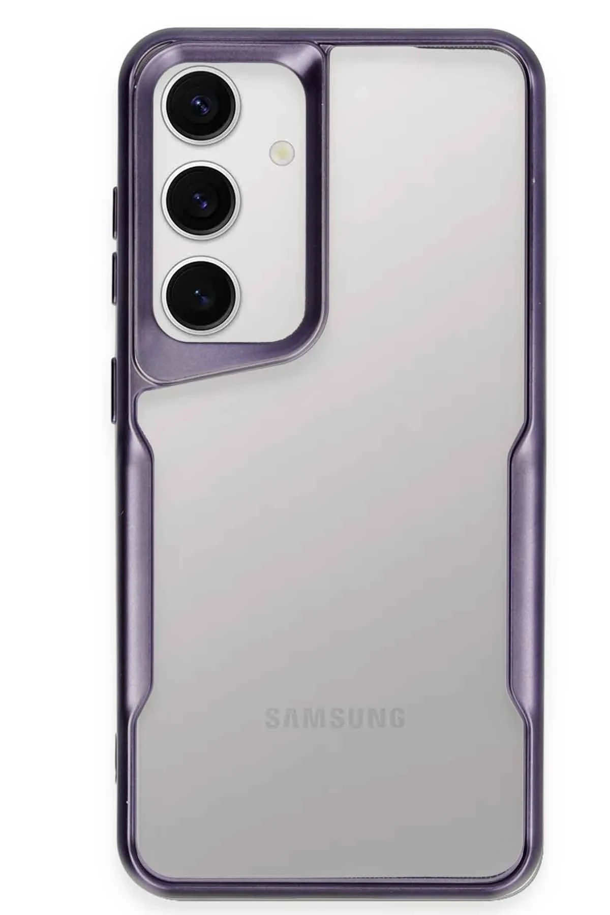 Samsung Galaxy S24 Kılıf Boyi Silikon Kapak - Derin Mor-(5796)