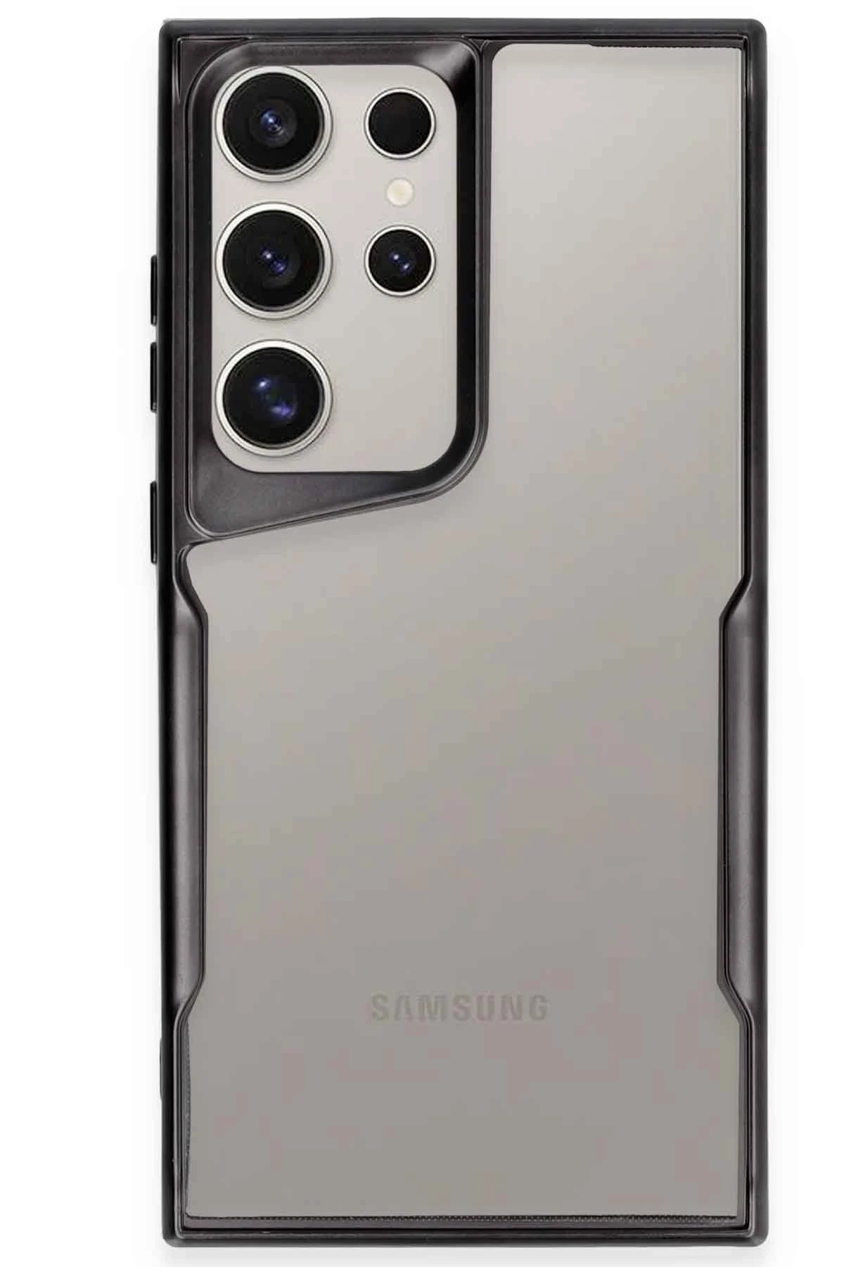 Samsung Galaxy S24 Ultra Kılıf Boyi Silikon Kapak - Siyah-(5796)