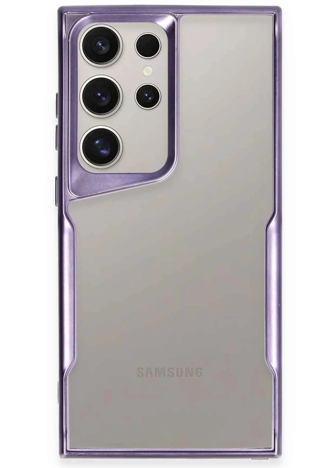 Samsung Galaxy S24 Ultra Kılıf Boyi Silikon Kapak - Derin Mor-(5796)