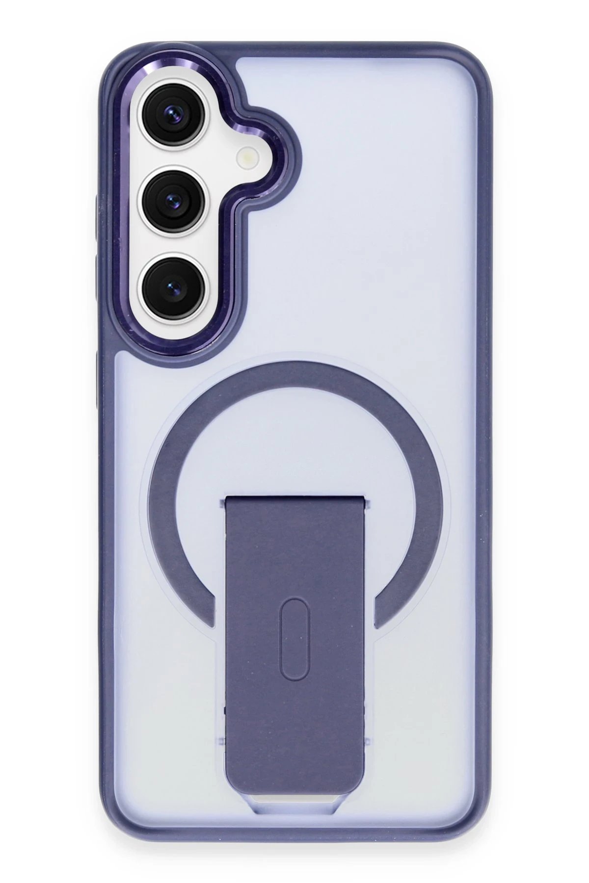 Samsung Galaxy S24 Tork Magsafe Standlı Kapak - Lacivert-(5796)