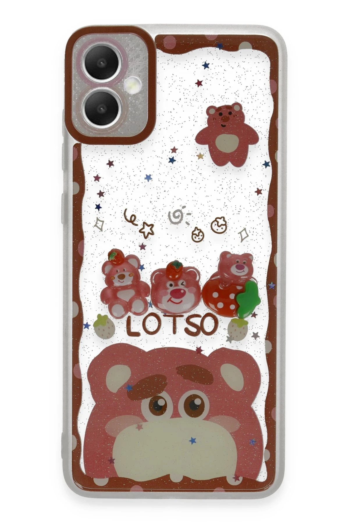 Samsung Galaxy A05 Kılıf Sweet Desenli Silikon Kapak - Pembe-(5796)