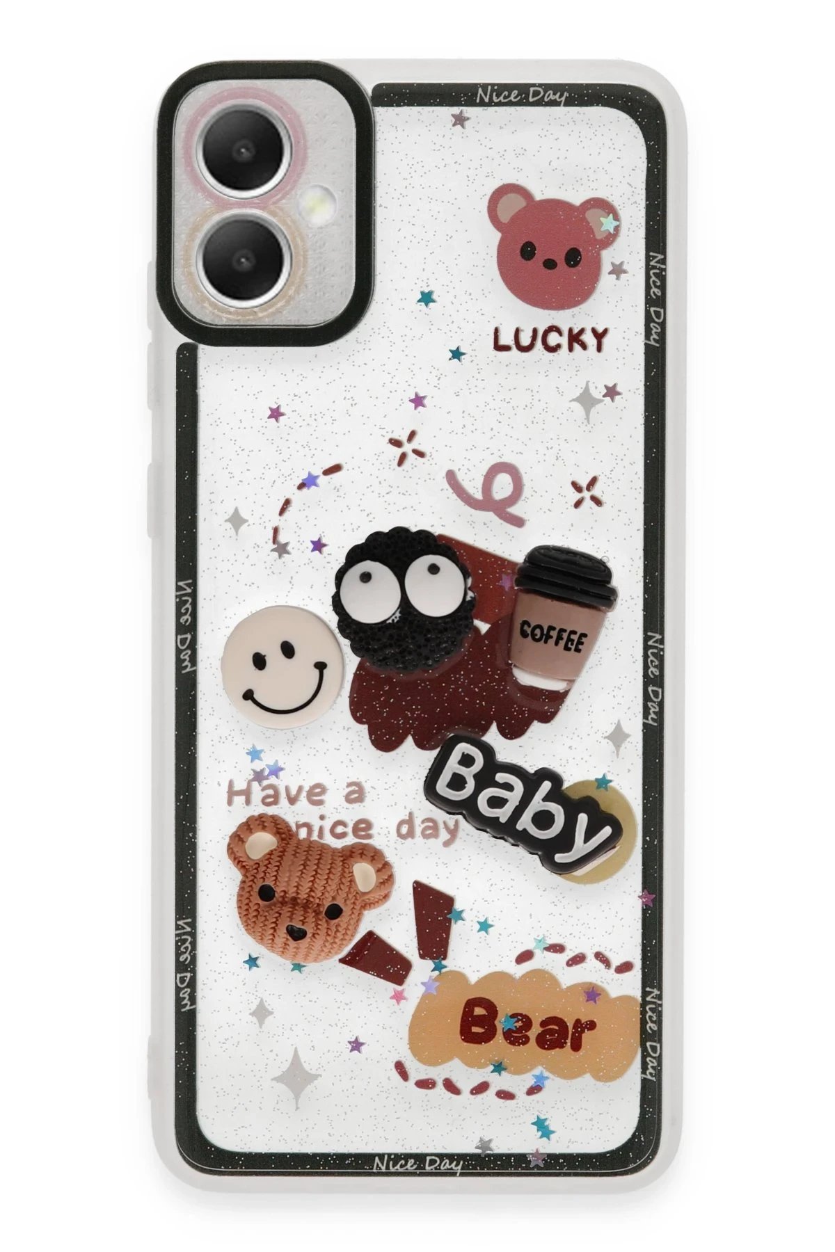 Samsung Galaxy A05 Kılıf Sweet Desenli Silikon Kapak - Sarı-(5796)