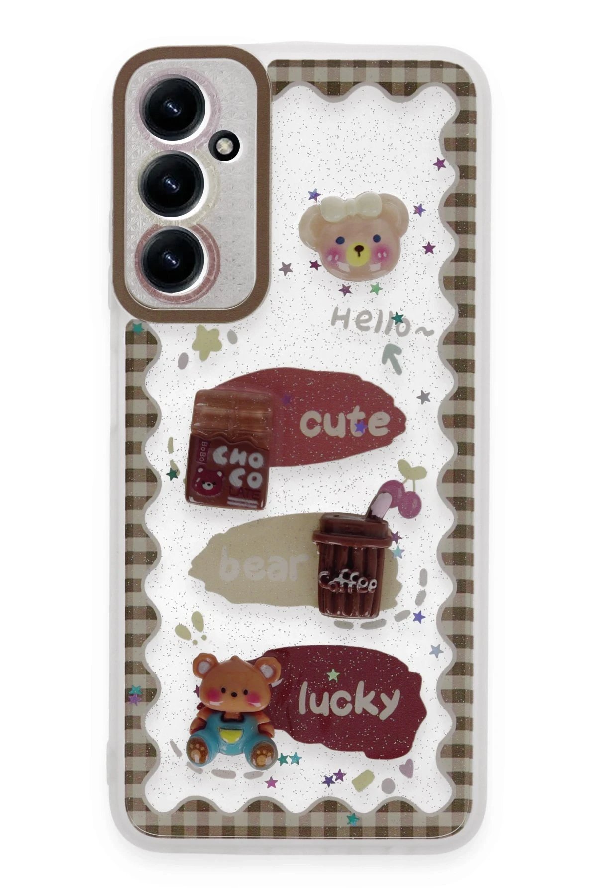 Samsung Galaxy A05S Kılıf Sweet Desenli Silikon Kapak - Şeffaf-(5796)