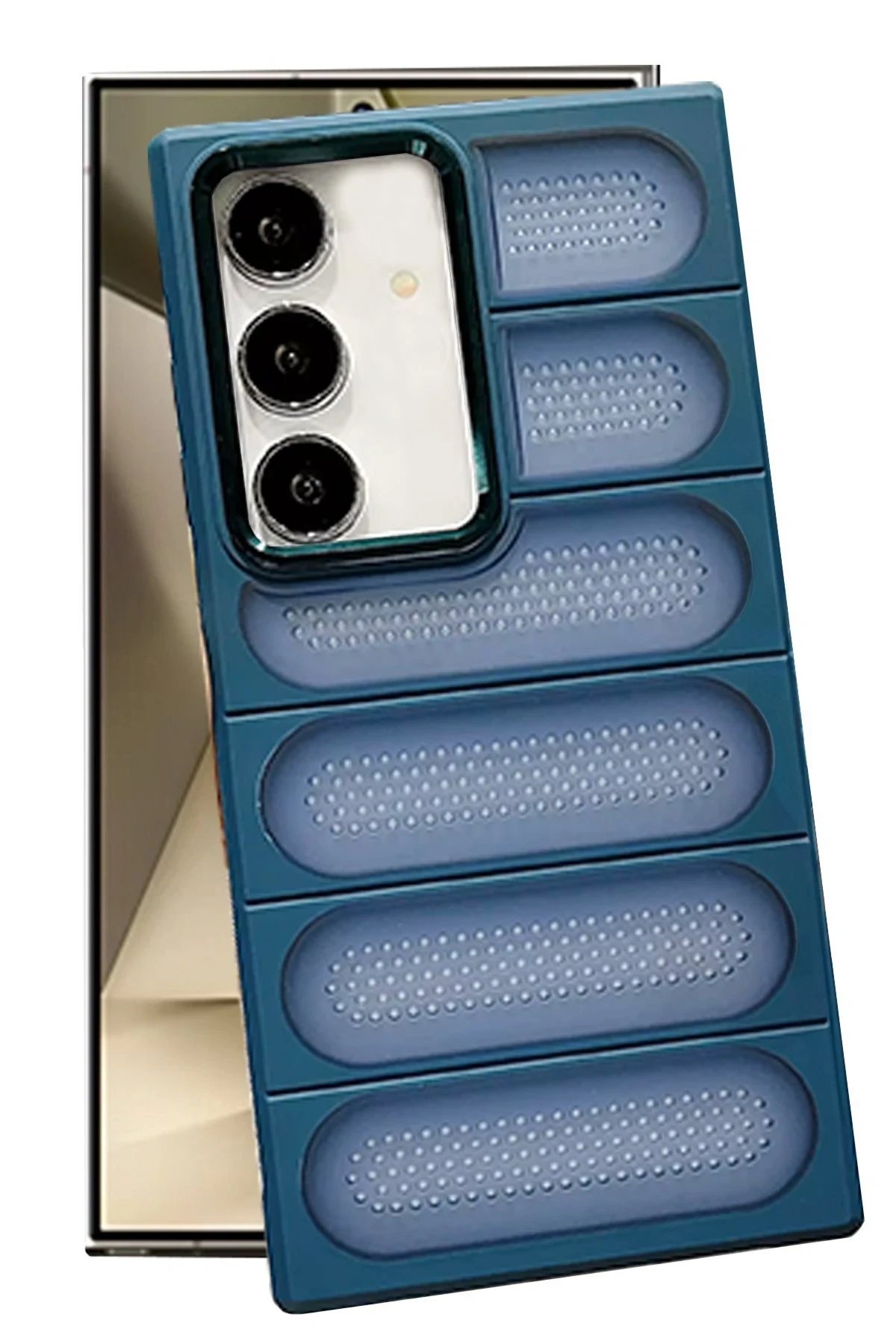 Samsung Galaxy S24 Plus Kılıf Airmax Silikon Kapak - Lacivert-(5796)