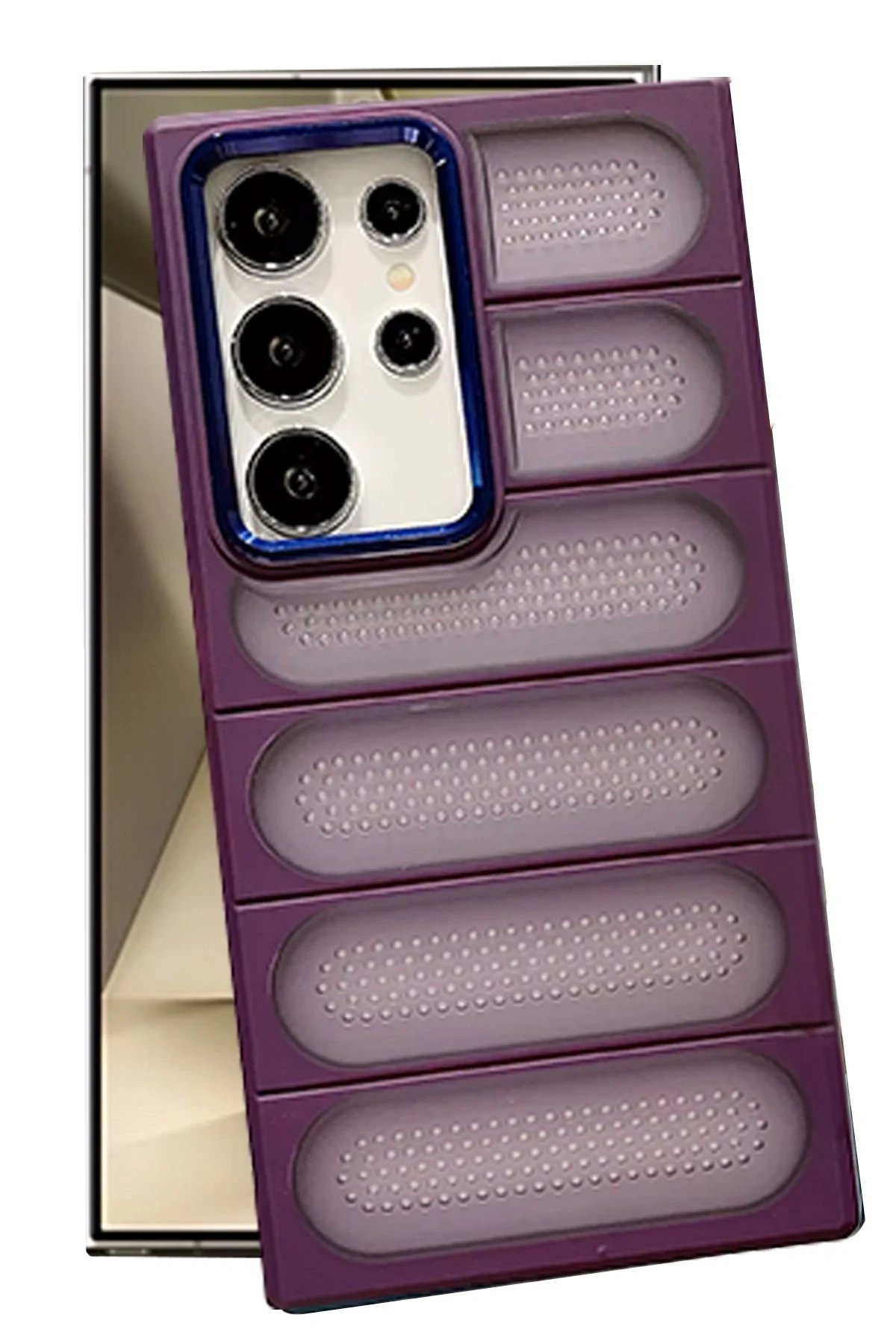 Samsung Galaxy S24 Ultra Kılıf Airmax Silikon Kapak - Derin Mor-(5796)