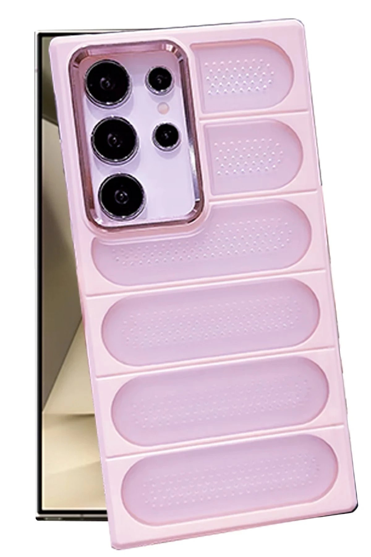 Samsung Galaxy S24 Ultra Kılıf Airmax Silikon Kapak - Pembe-(5796)