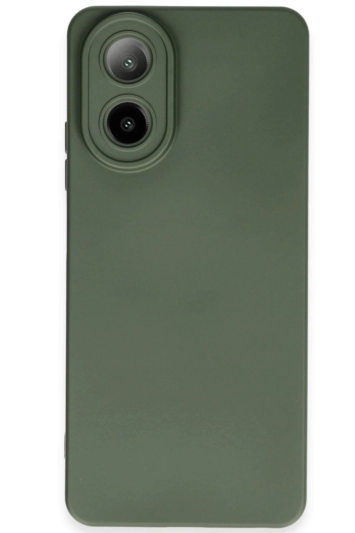 Oppo A38 Kılıf Nano içi Kadife Silikon - Koyu Yeşil-(5796)