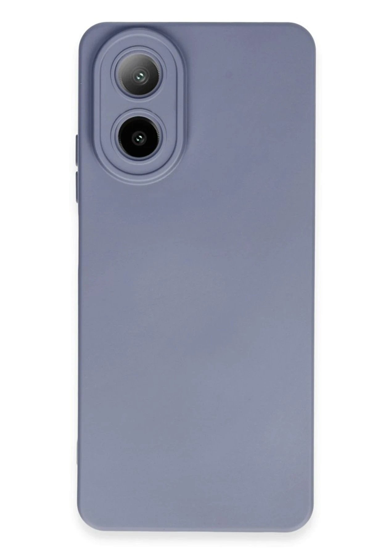 Oppo A38 Kılıf Nano içi Kadife Silikon - Gri-(5796)