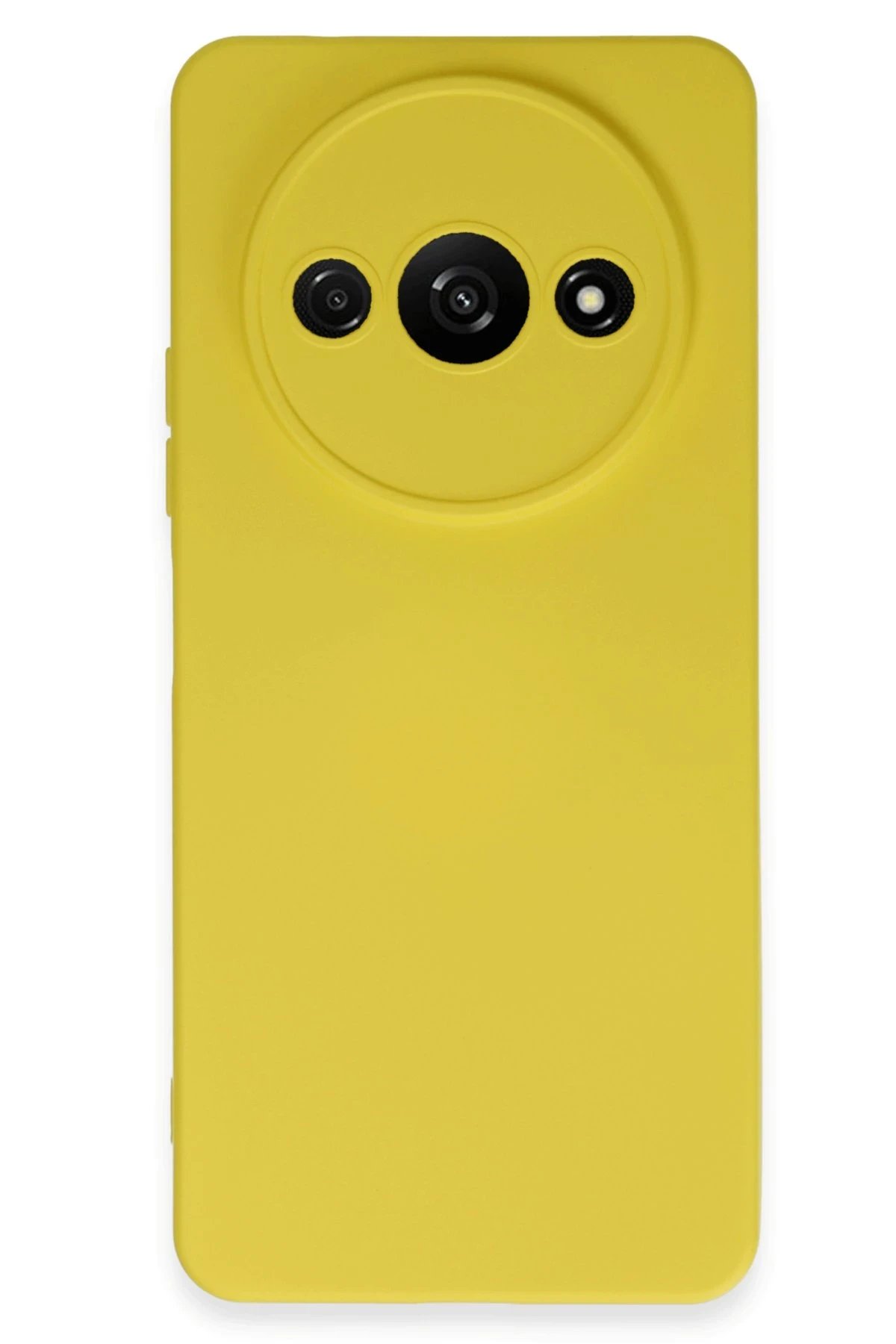 Xiaomi Redmi A3 4G Kılıf Nano içi Kadife Silikon - Sarı-(5796)