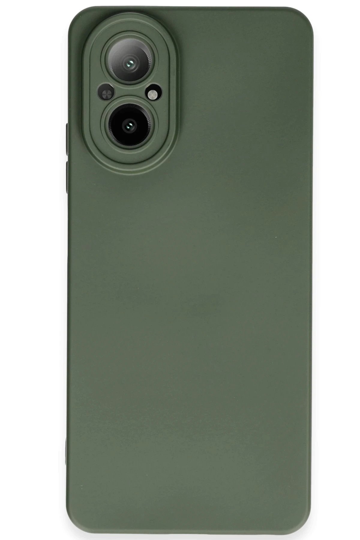 Realme 12 Lite Kılıf Nano içi Kadife Silikon - Koyu Yeşil-(5796)