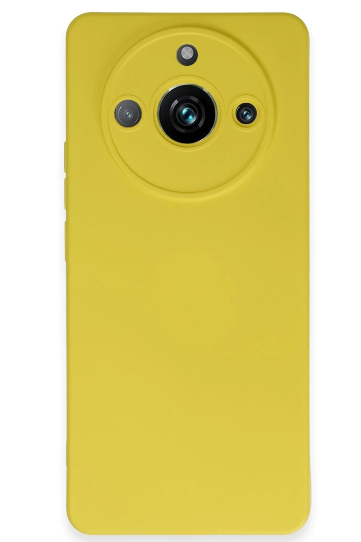 Realme 11 Pro Kılıf Nano içi Kadife Silikon - Sarı-(5796)