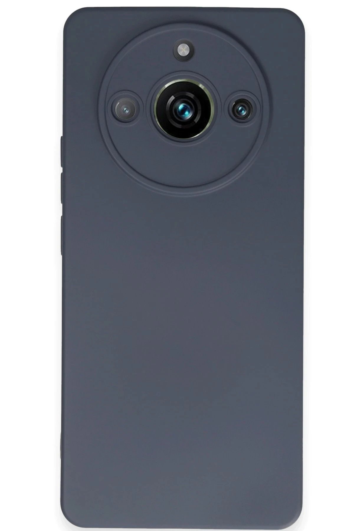 Realme 11 Pro Kılıf Nano içi Kadife Silikon - Gri-(5796)