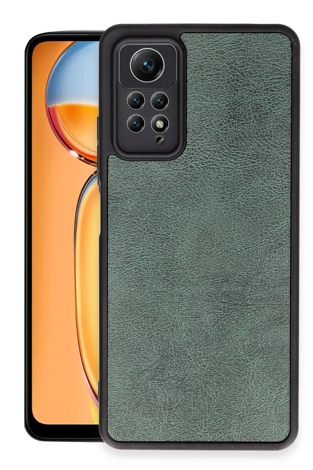 Xiaomi Redmi Note 12 Pro 4G Kılıf Aras Deri Kapak - Koyu Yeşil-(5796)