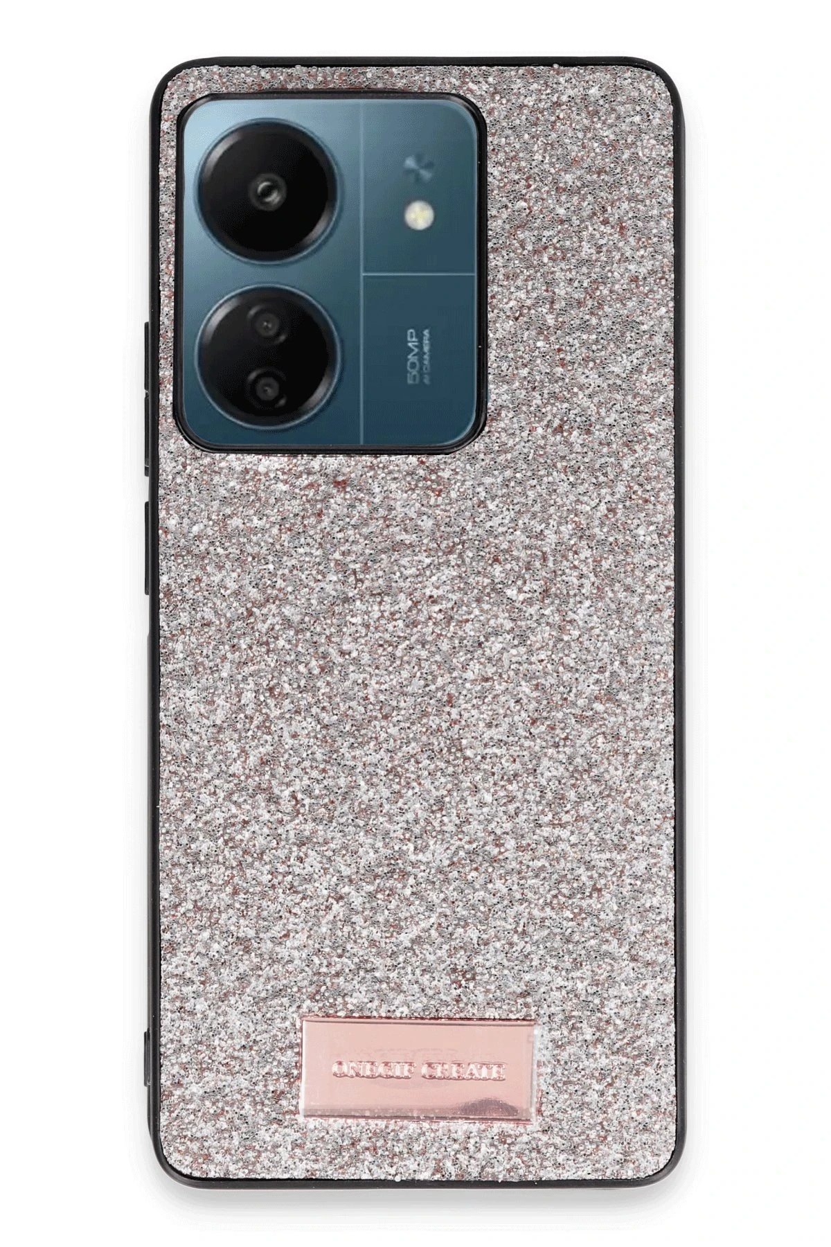 Xiaomi Redmi 13C Bright Simli Kapak - Gold-(5796)