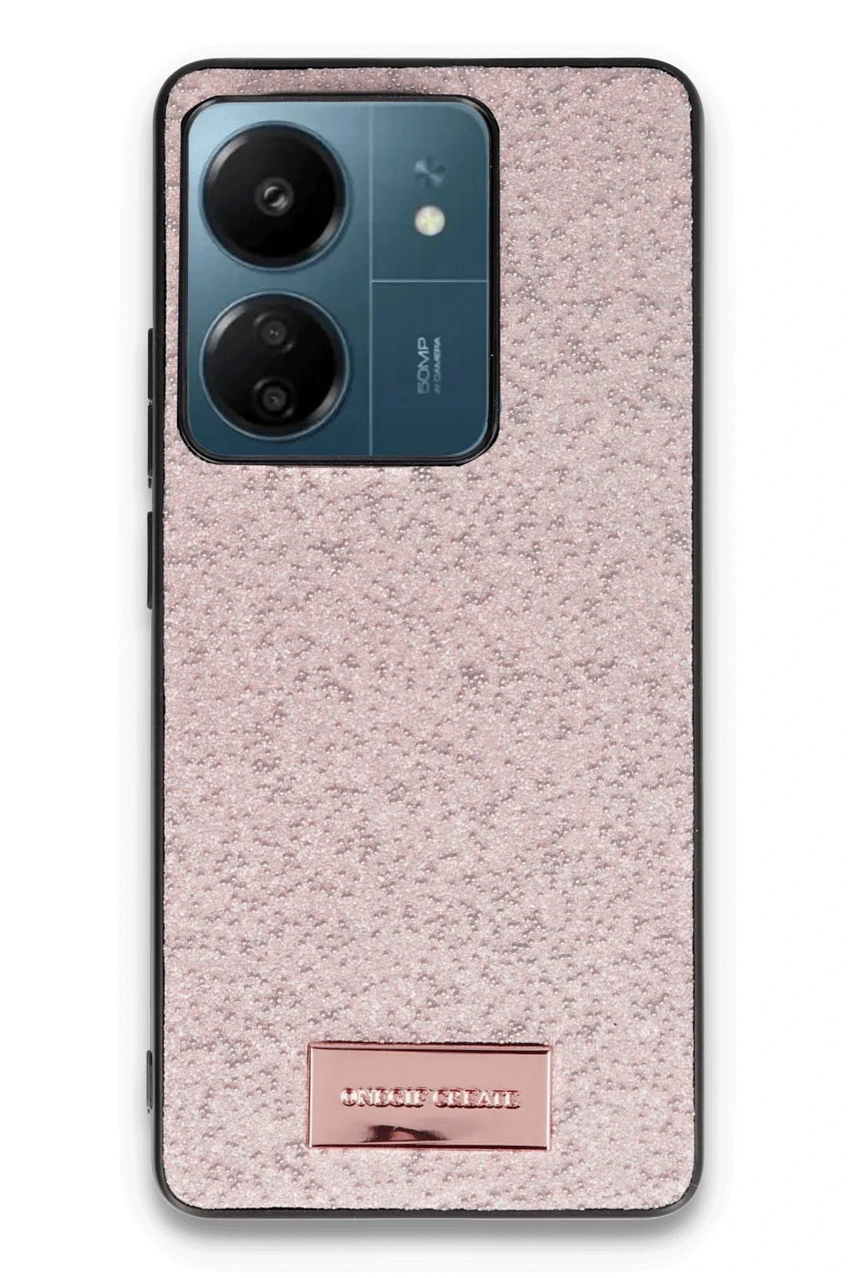 Xiaomi Redmi 13C Bright Simli Kapak - Pembe-(5796)