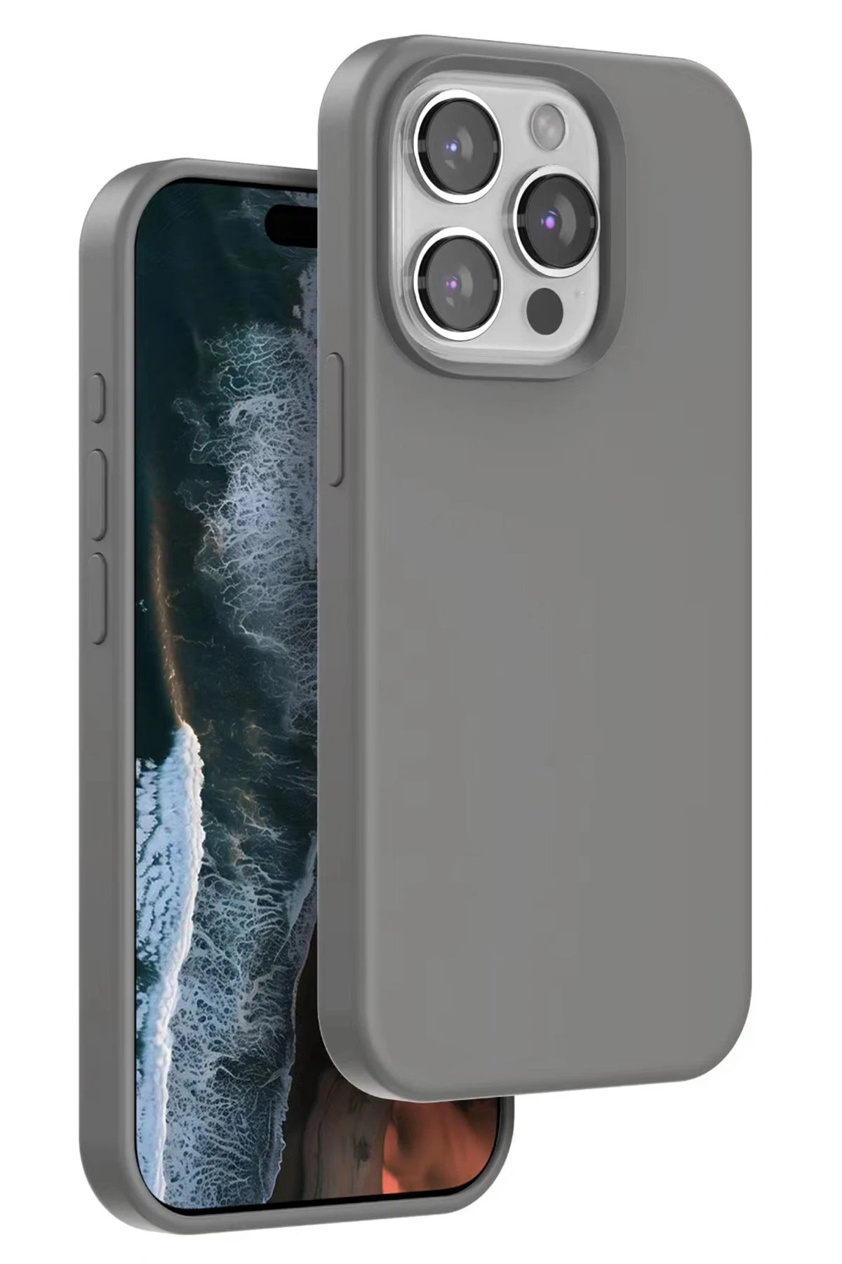 iPhone 14 Pro Home Magsafe Kapak - Titan Gri-(5796)