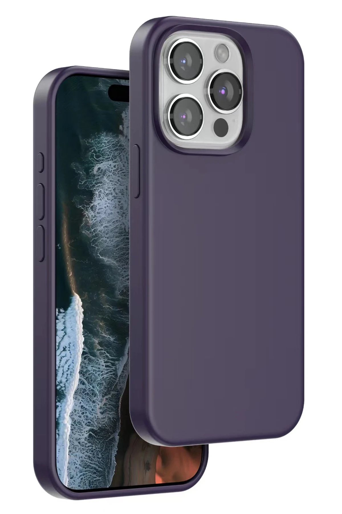 iPhone 15 Pro Home Magsafe Kapak - Derin Mor-(5796)