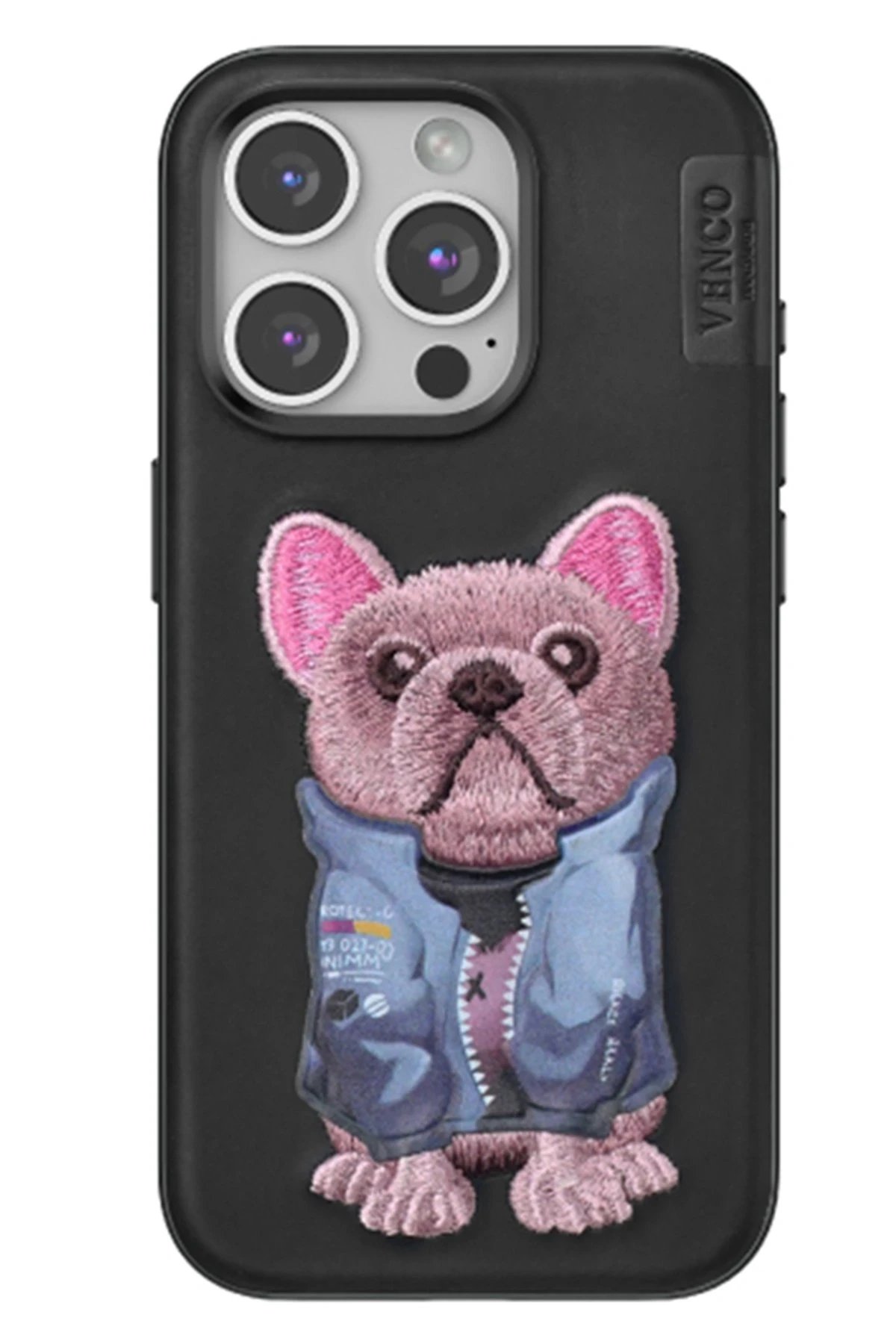 iPhone 14 Pro Max Cute Desenli Kapak - Siyah-(5796)